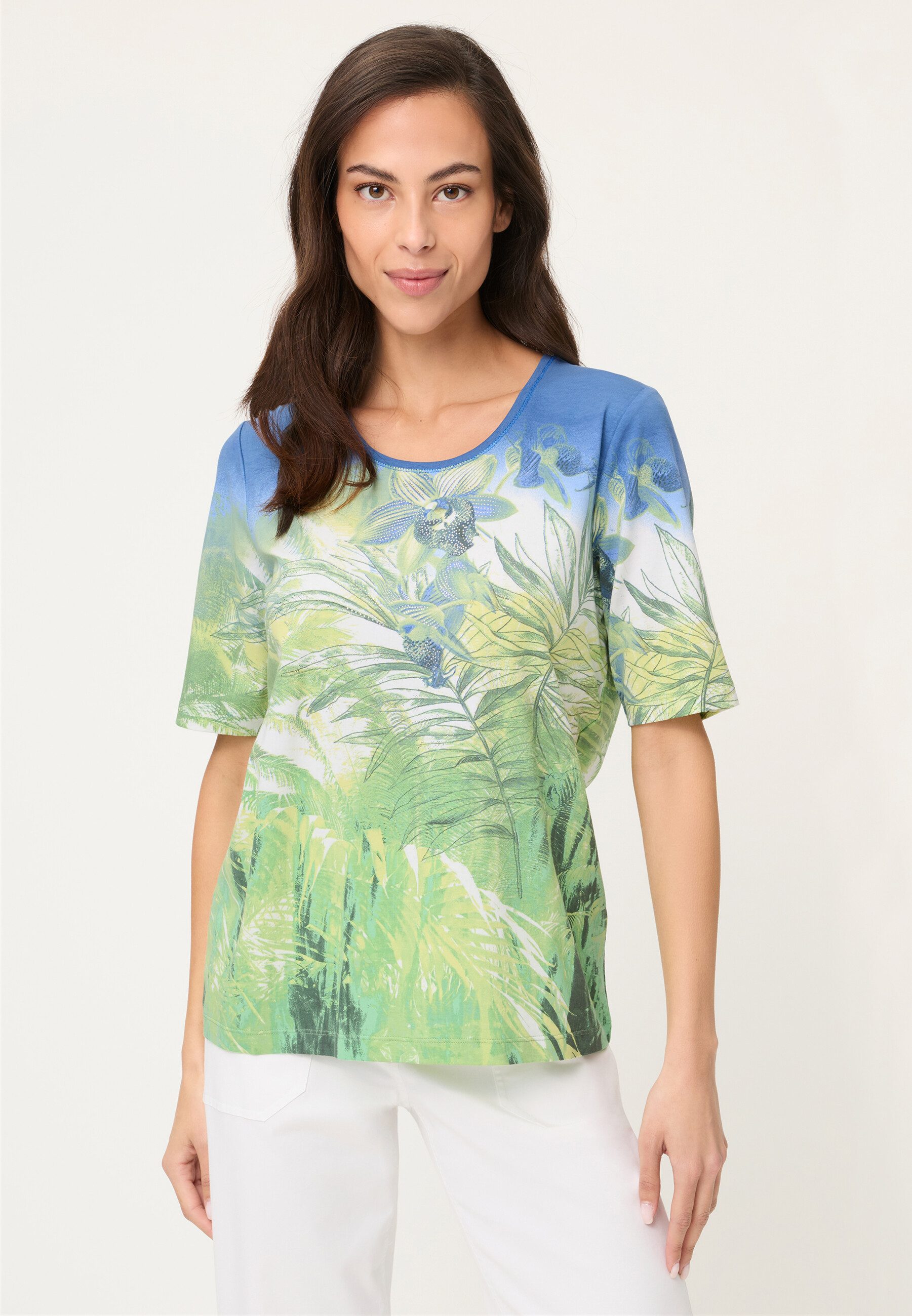 Olsen T-Shirt Shirt mit Panneaux-Dessin