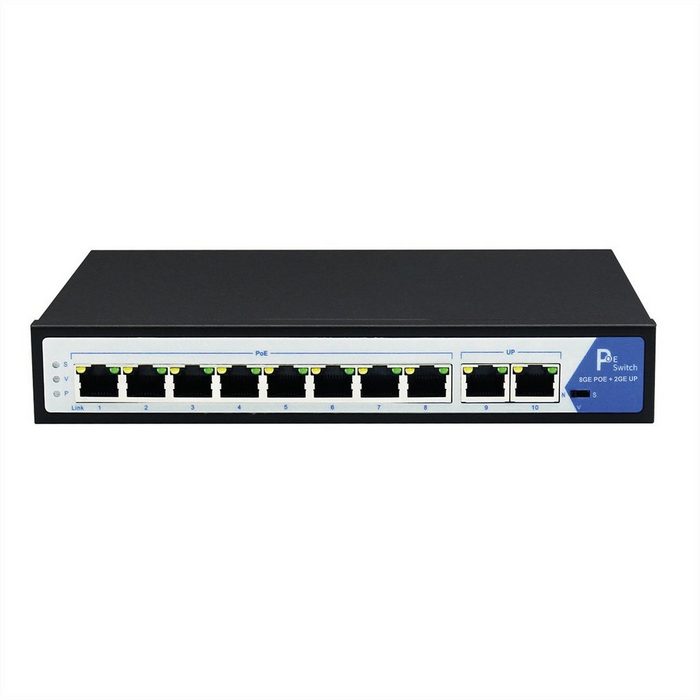 VALUE PoE+ Gigabit Ethernet Switch 8+2 Ports Netzwerk-Switch