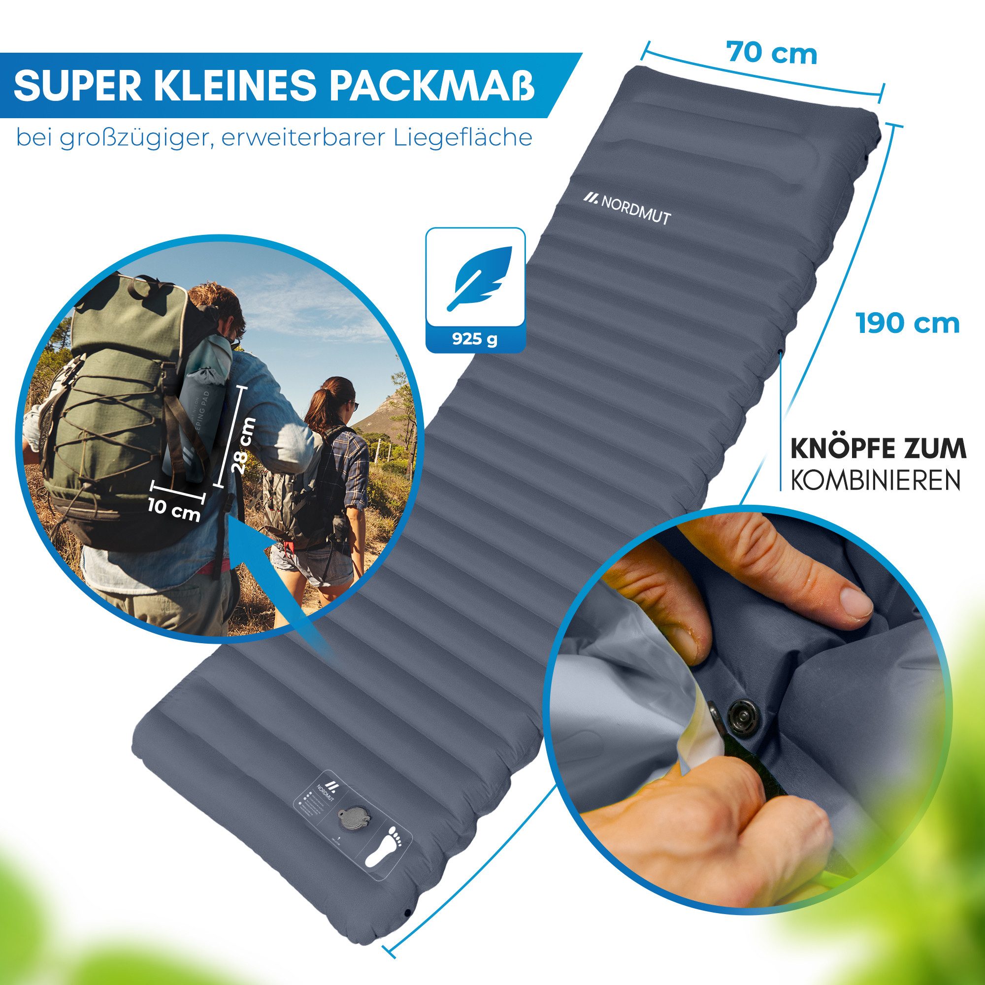 Nordmut Isomatte NORDMUT® Isomatte Selbstaufblasend 10cm – Bild 5 von 5