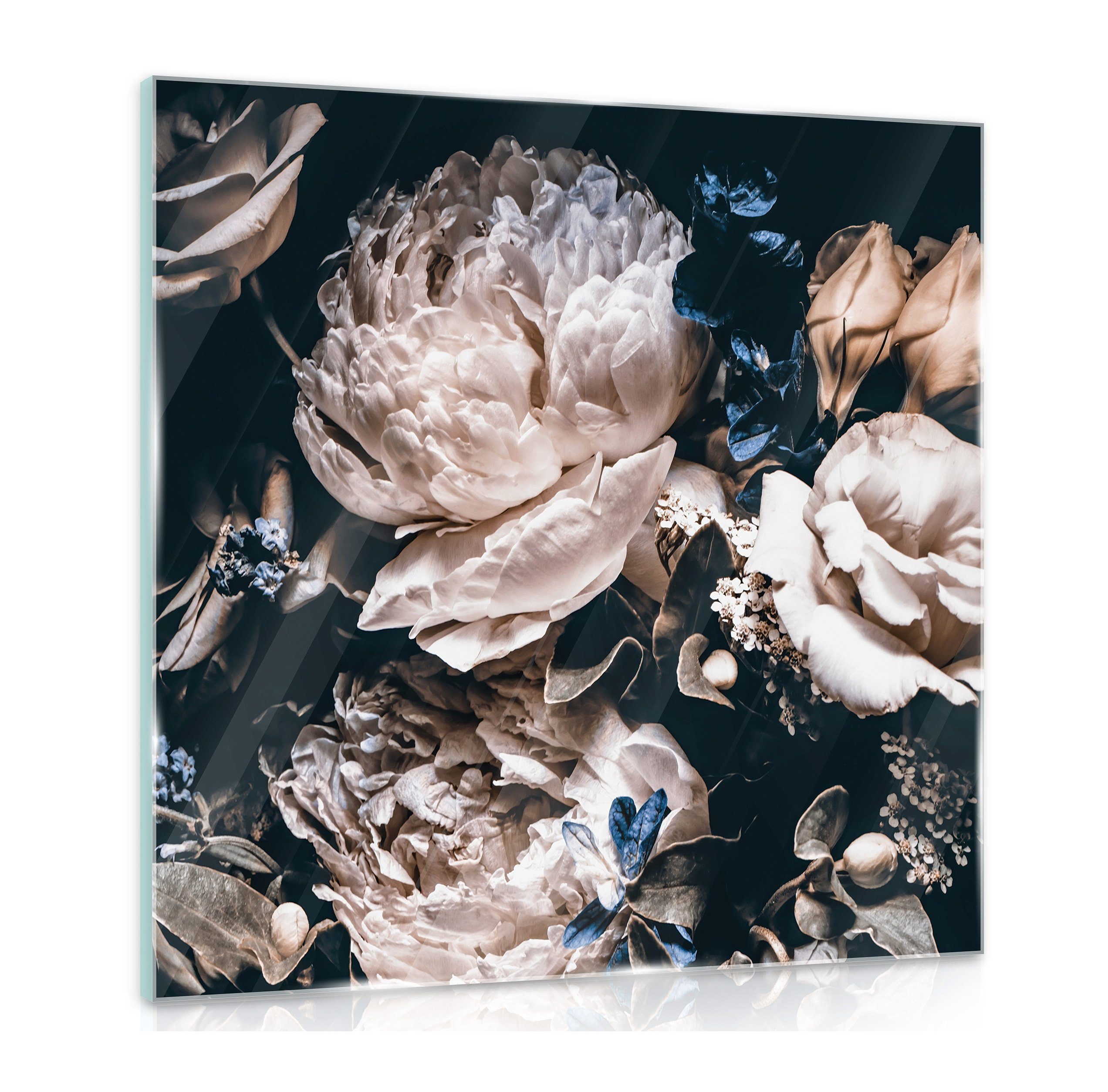 Wallarena Glasbild Blumen Schwarz Modern groß günstig online kaufen