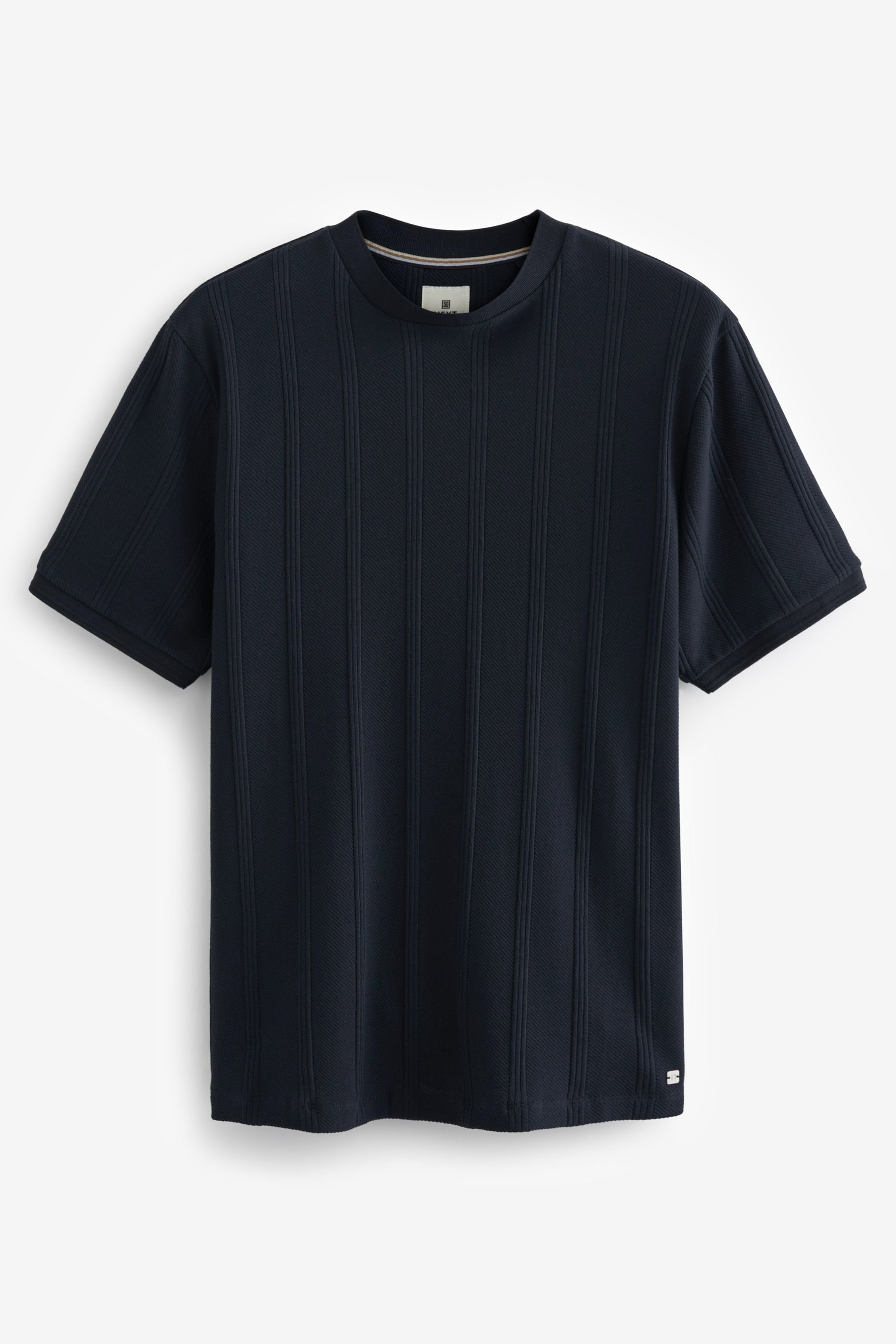 T-Shirt Next (1-tlg) Blue Strukturiertes T-Shirt Navy