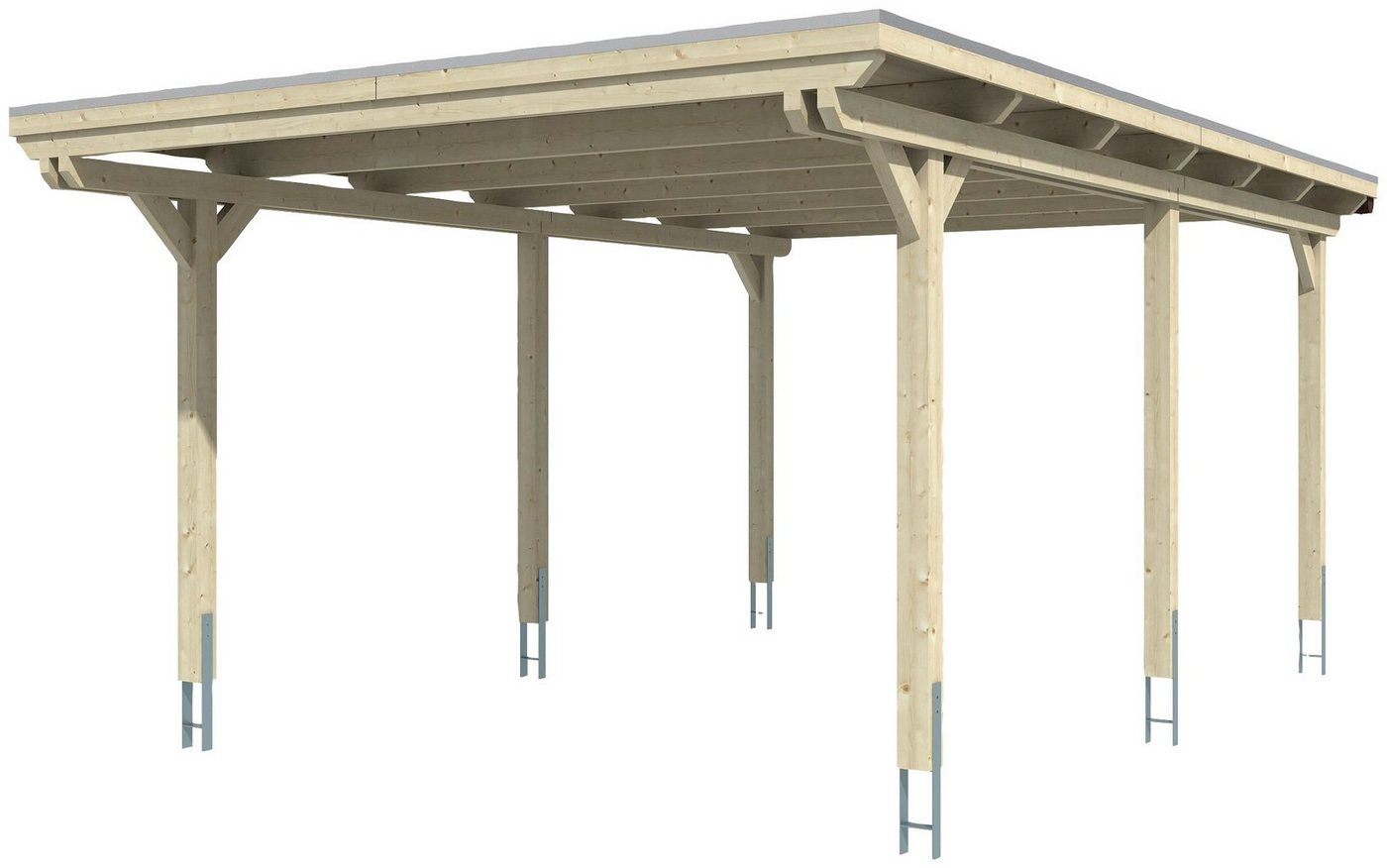 Thumbnail - Skanholz Einzelcarport Emsland, BxT: 404x604 cm, 223 cm Einfahrtshöhe, versch. Farben