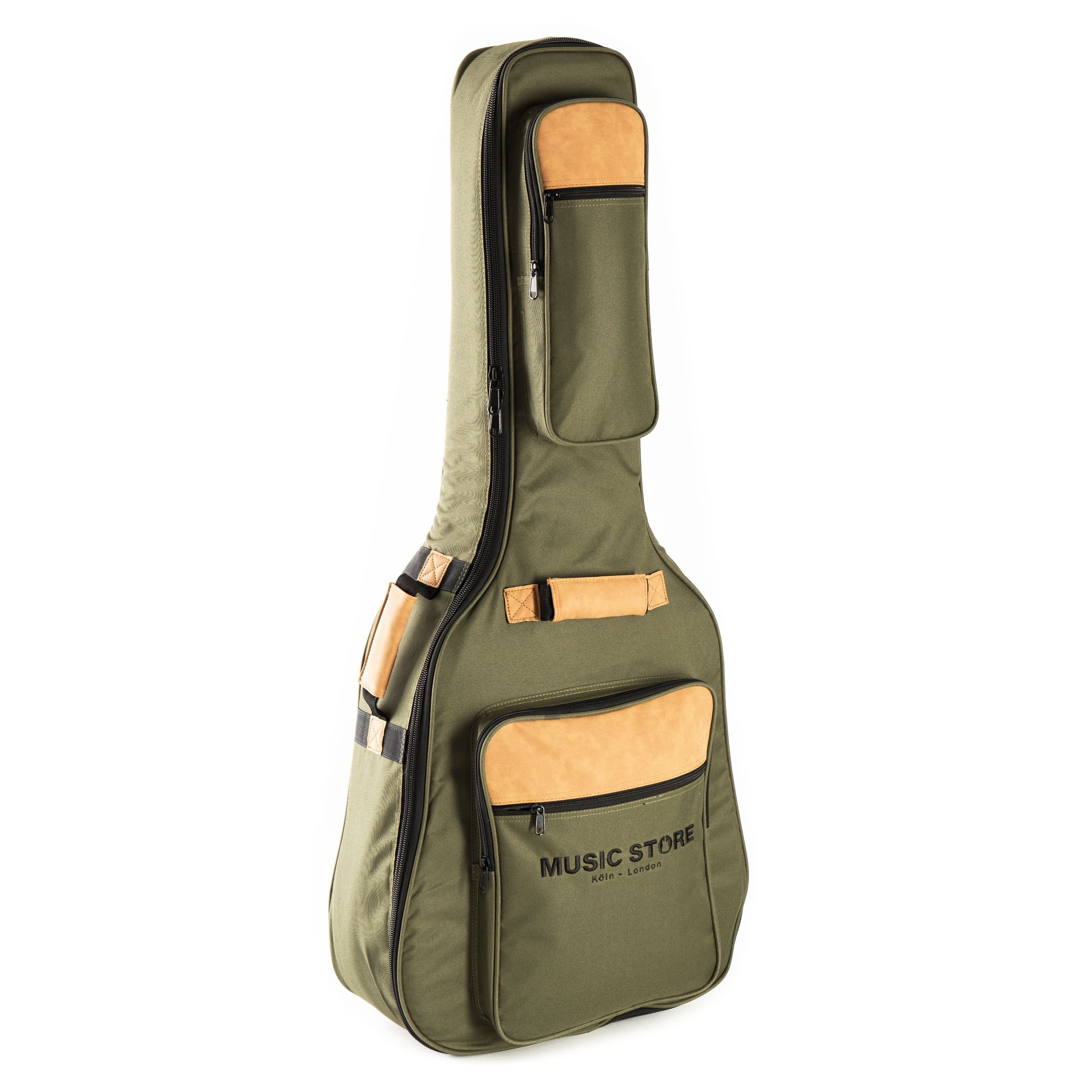 MUSIC STORE Gitarrentasche (Gig-Bag (Acoustic Guitar Green) - Bag for acoustic guitars, Gitarrenkoffer und Gitarrentaschen, Gitarrentasche Westerngitarre), Gig-Bag, Acoustic Guitar, Green