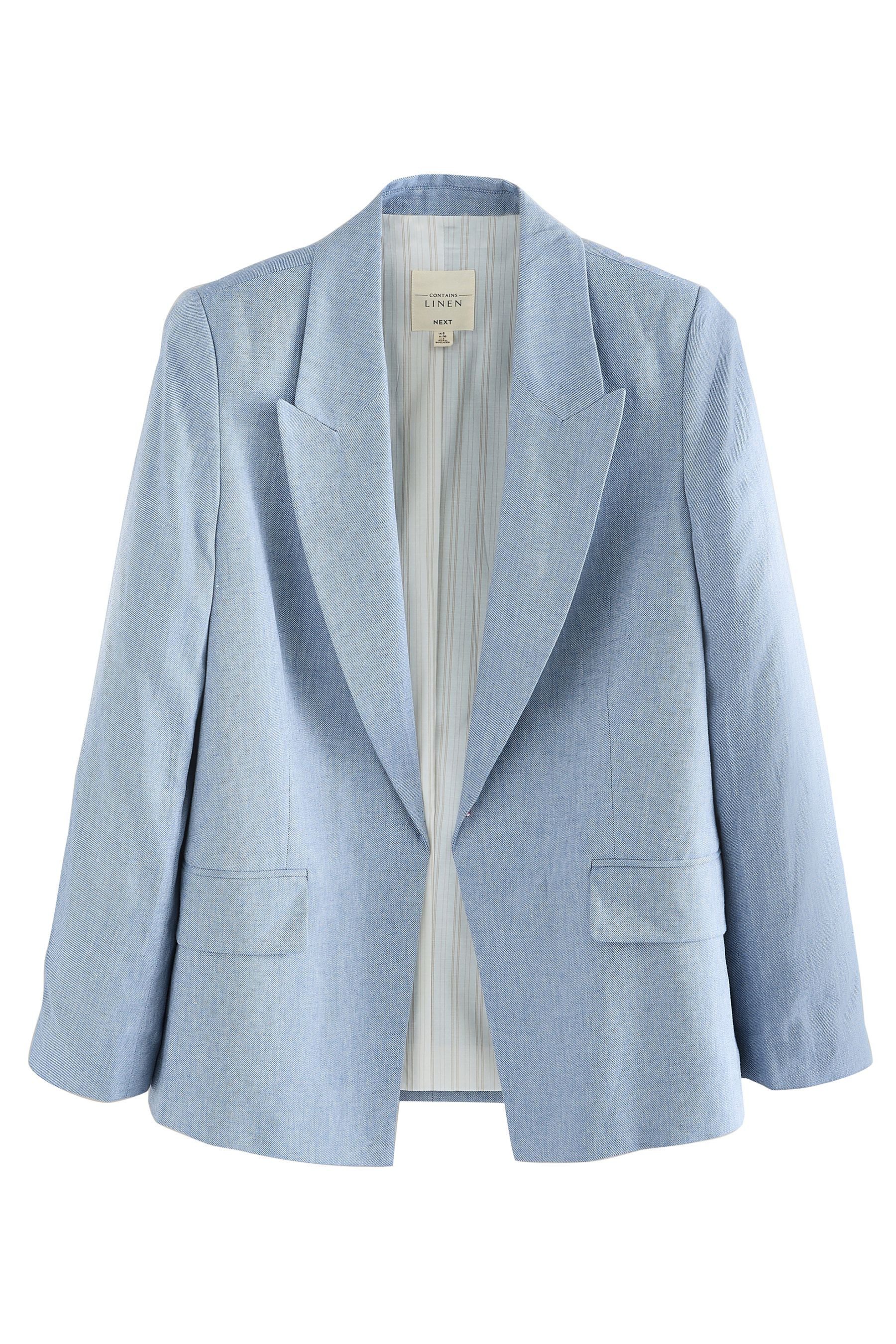 Jackenblazer Strukturierter Tailored Fit Blazer mit Leinen