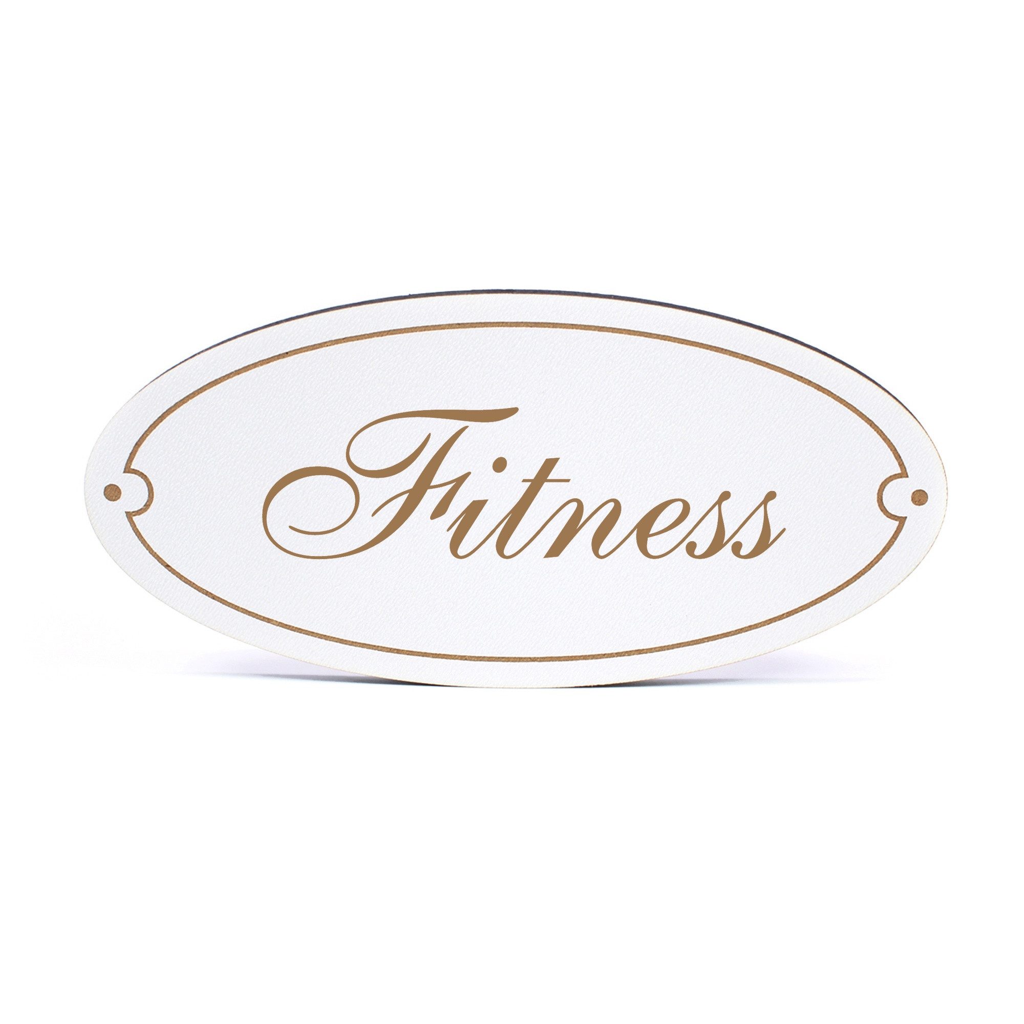 Dekolando Hinweisschild Türschild Oval - Fitness - Schild 15 x 7 cm - Schilder Türschilder, (1 St)
