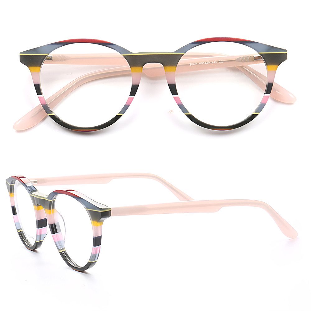 PACIEA Lesebrille Damen Herren Blaulichtfilter Rundrahmen Mehrfarbig Mode