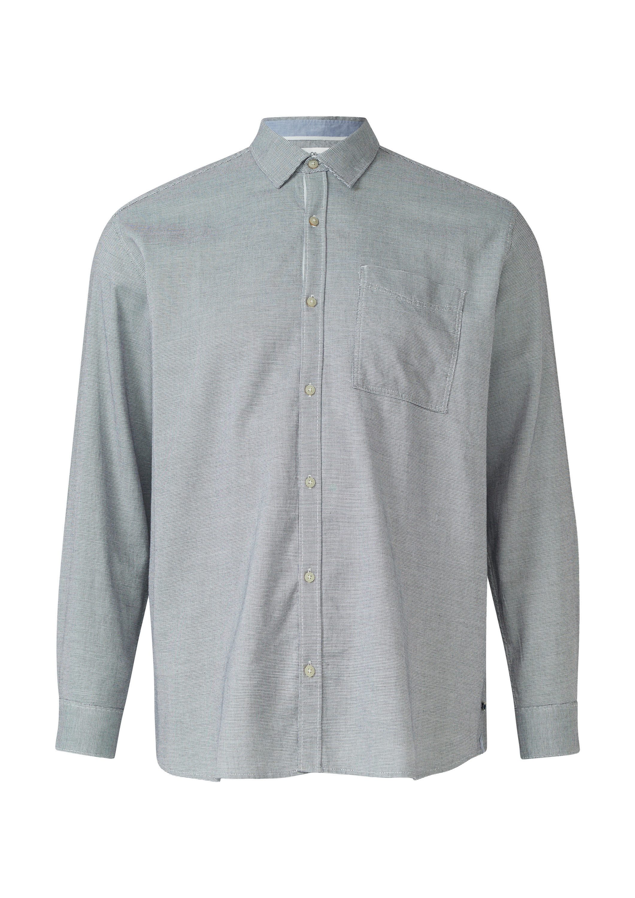 s.Oliver Langarmhemd Hemd Regular Fit: Gewaschenes Hemd mit Brusttasche günstig online kaufen