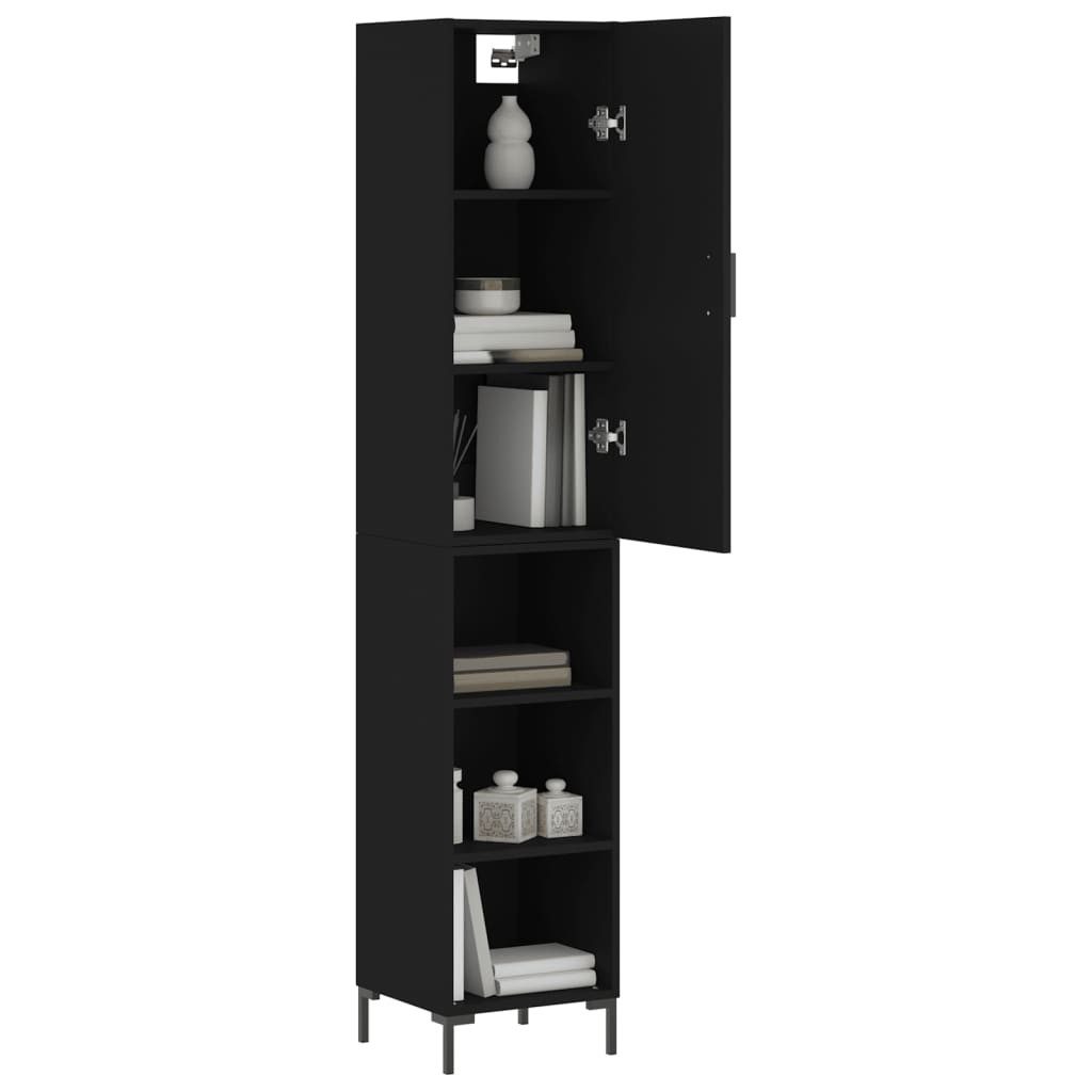 vidaXL Highboard Highboard Schwarz 34,5x34x180 cm günstig online kaufen