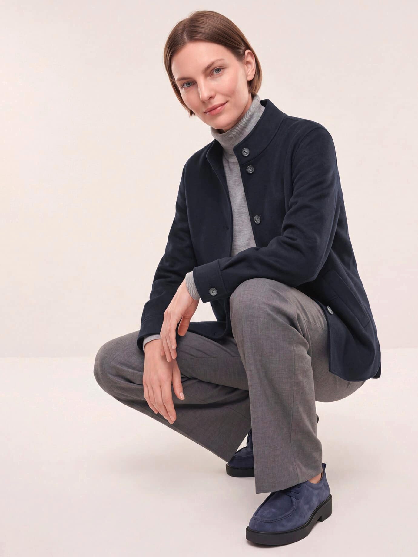 Walbusch Hemdjacke Damen Weiche Doubleface Hemdjacke Stehkragen, sportlich – Bild 3 von 4