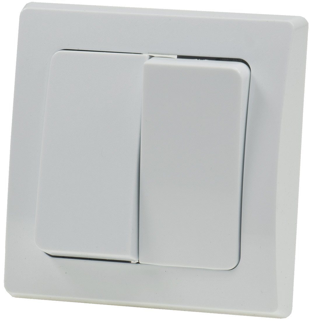 ChiliTec Schalter DELPHI Serien-Schalter 2-fach 250V~/ 10A, inkl. Rahmen, UP, weiß