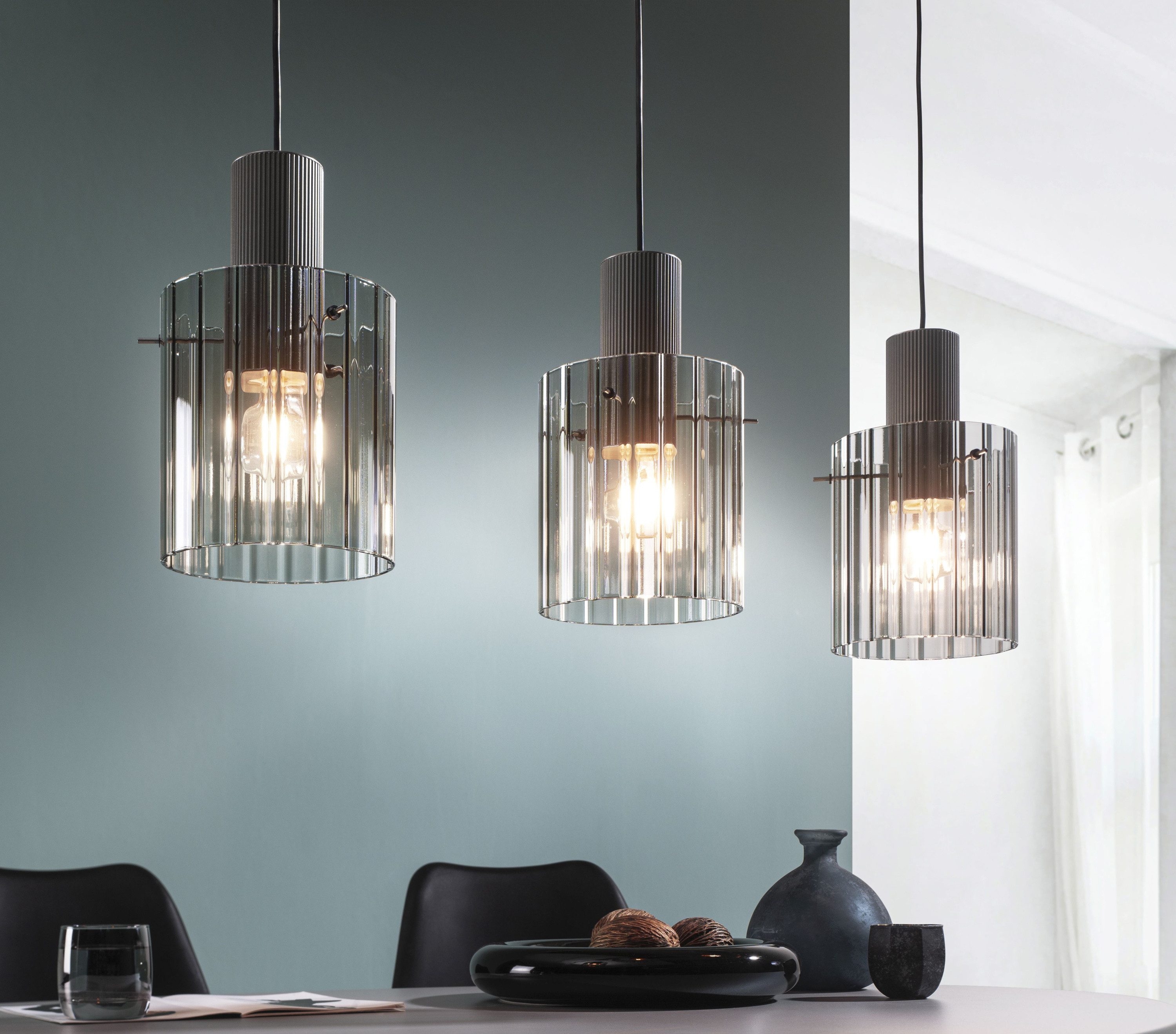 casa NOVA Pendelleuchte casa NOVA Pendelleuchte RONJA LBH 18x90x150 cm silber Hängelampe