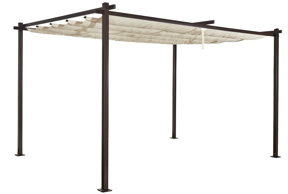 Jet-Line Pavillon Pavillon Pergola LUXOR LIGHT 3x4m beige-anthrazi