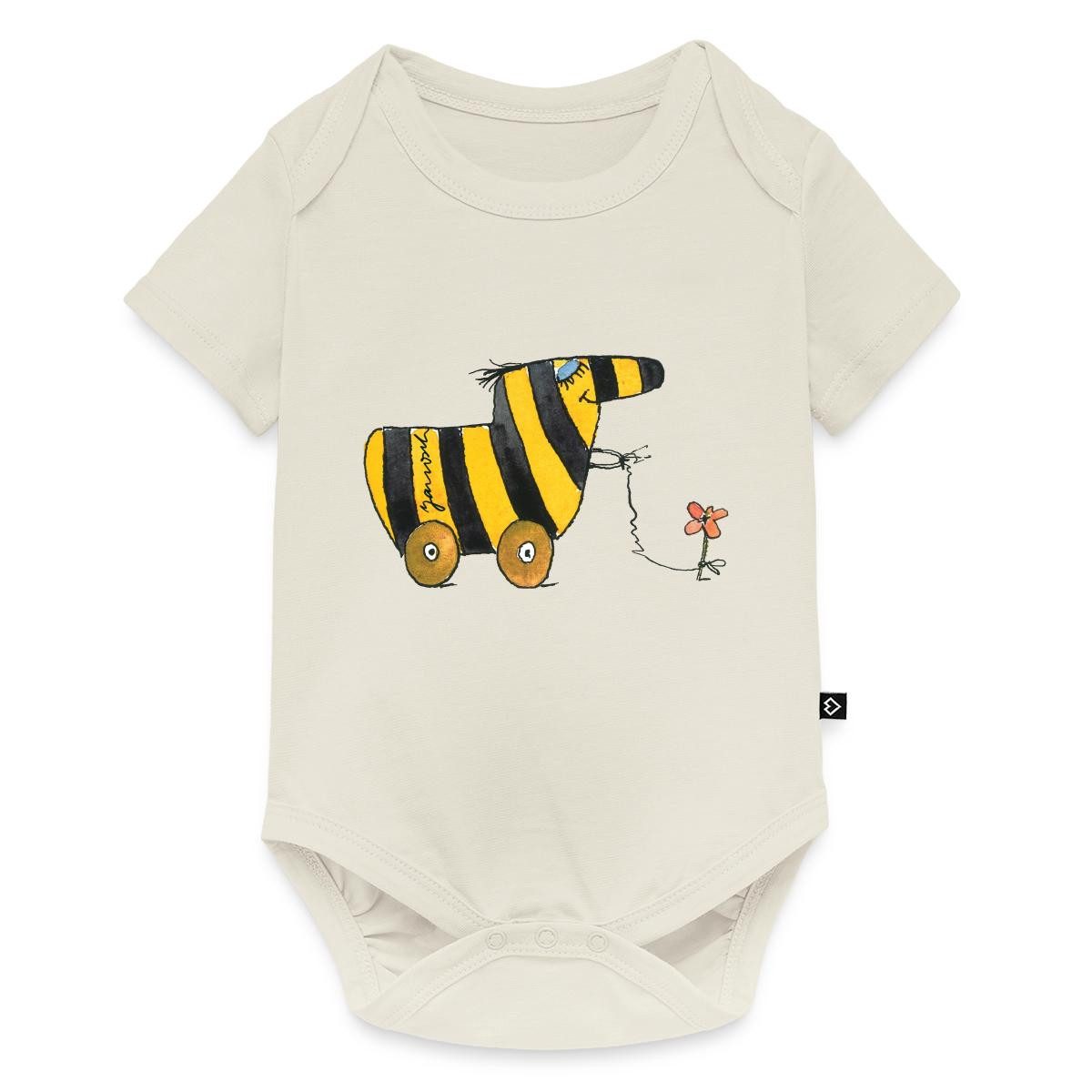 Spreadshirt Kurzarmbody Janosch Große Tigerente Mit Blume Kurzarm Tages Baby Body (1-tlg)