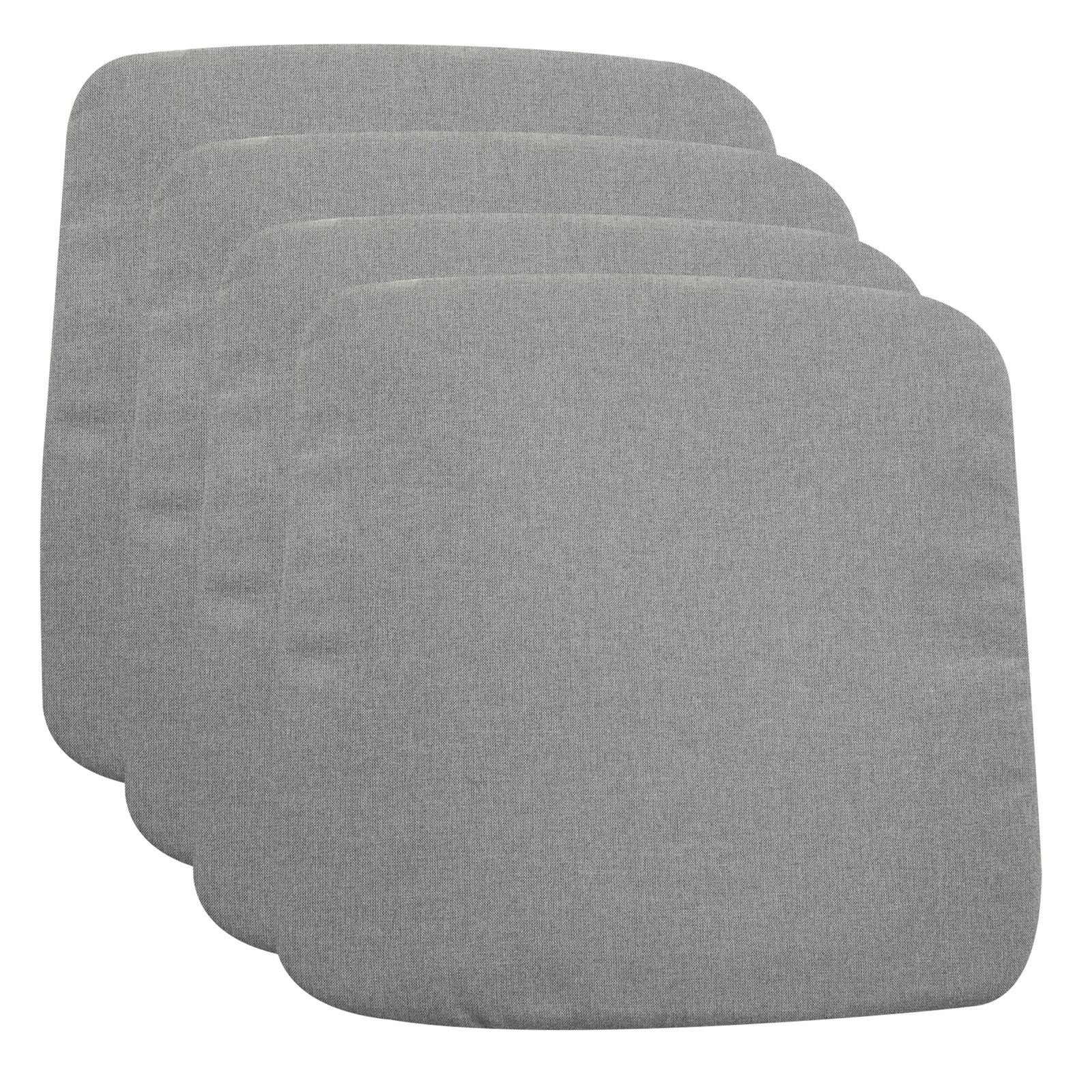 Sitzkissen für gepolstert grau Stoff aus und mit Stuhl Anti-Ruts IDIMEX Bezug Sitzkissen CHIARA,