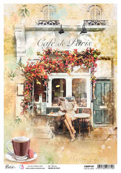 Ciao Bella Seidenpapier »Café de Paris«, 30 cm x 21,5 cm