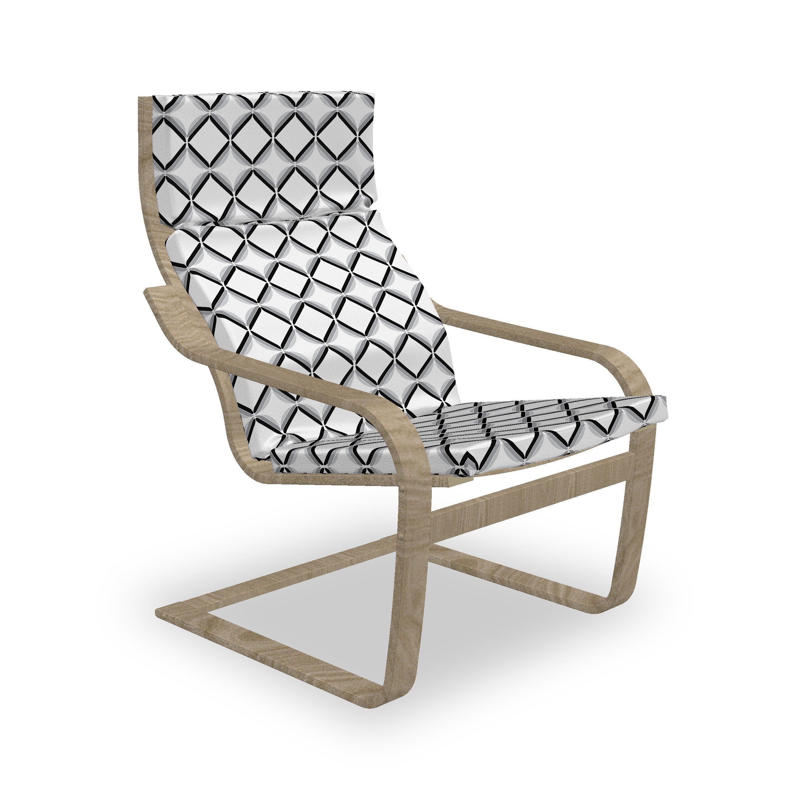 Abakuhaus Stuhlkissen Sitzkissen mit Stuhlkissen mit Hakenschlaufe und Reißverschluss, Geometrisch Einfache Monochrome Forms