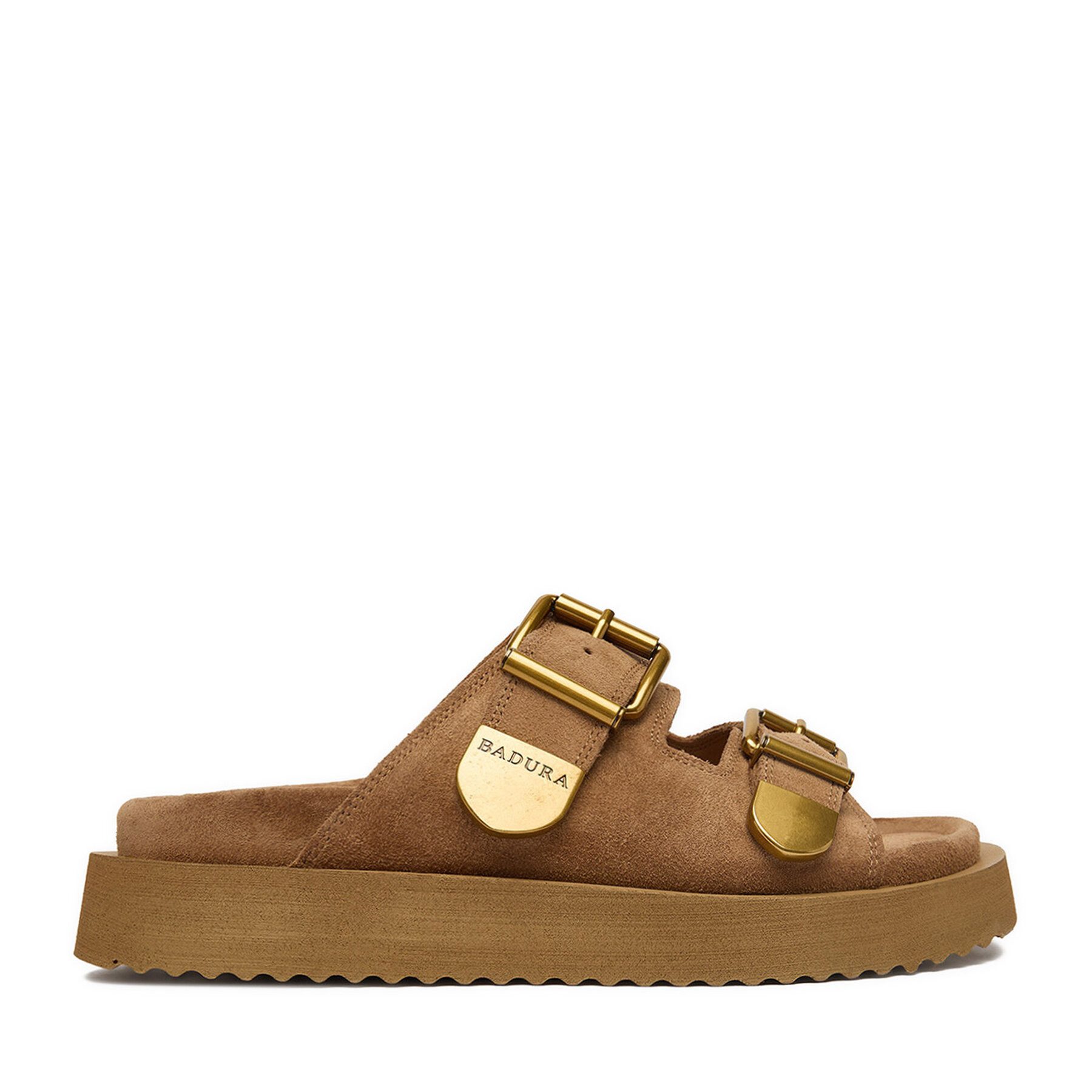 Badura Badura Damen Flip-Flops Beige Badepantolette