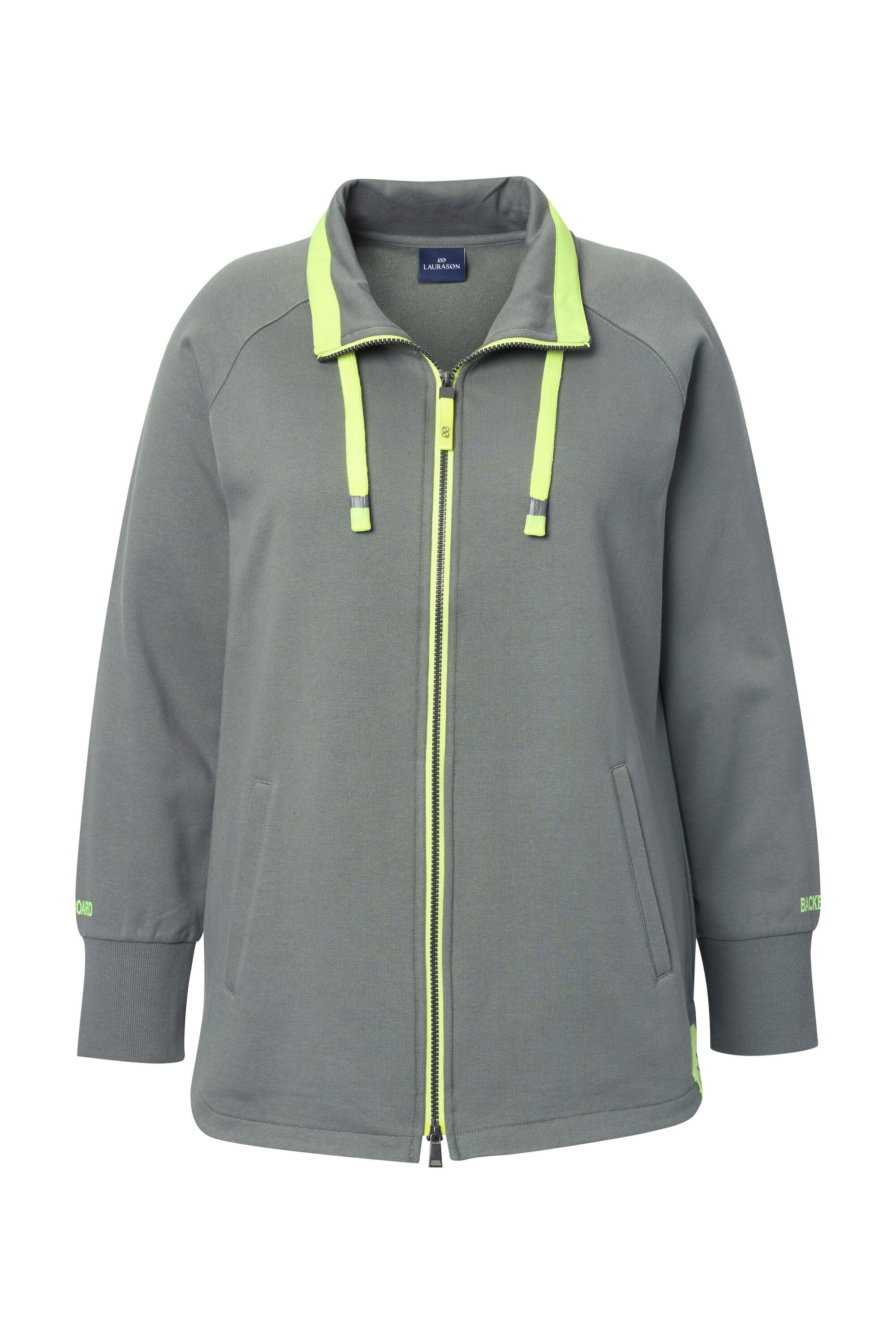 Laurasøn Sweatjacke Sweatjacke Stehkragen Zipper Langarm günstig online kaufen