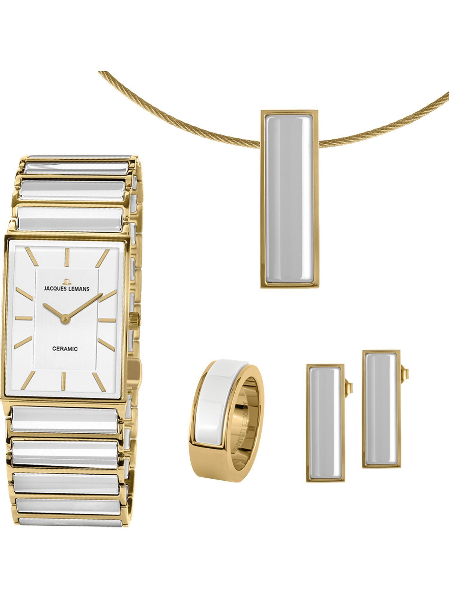 Jacques Lemans Schmuckset Jacques Lemans Damen-Uhren-Sets Analog Quarz | Schmuck-Sets