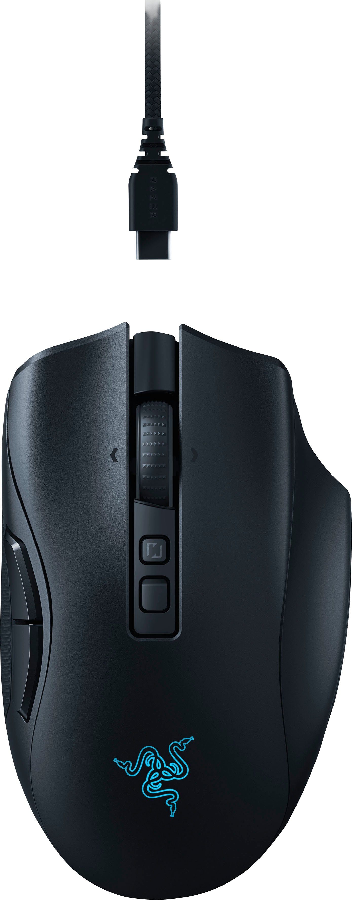 RAZER Naga V2 Pro Gaming-Maus (Bluetooth, RF Wireless, kabelgebunden)