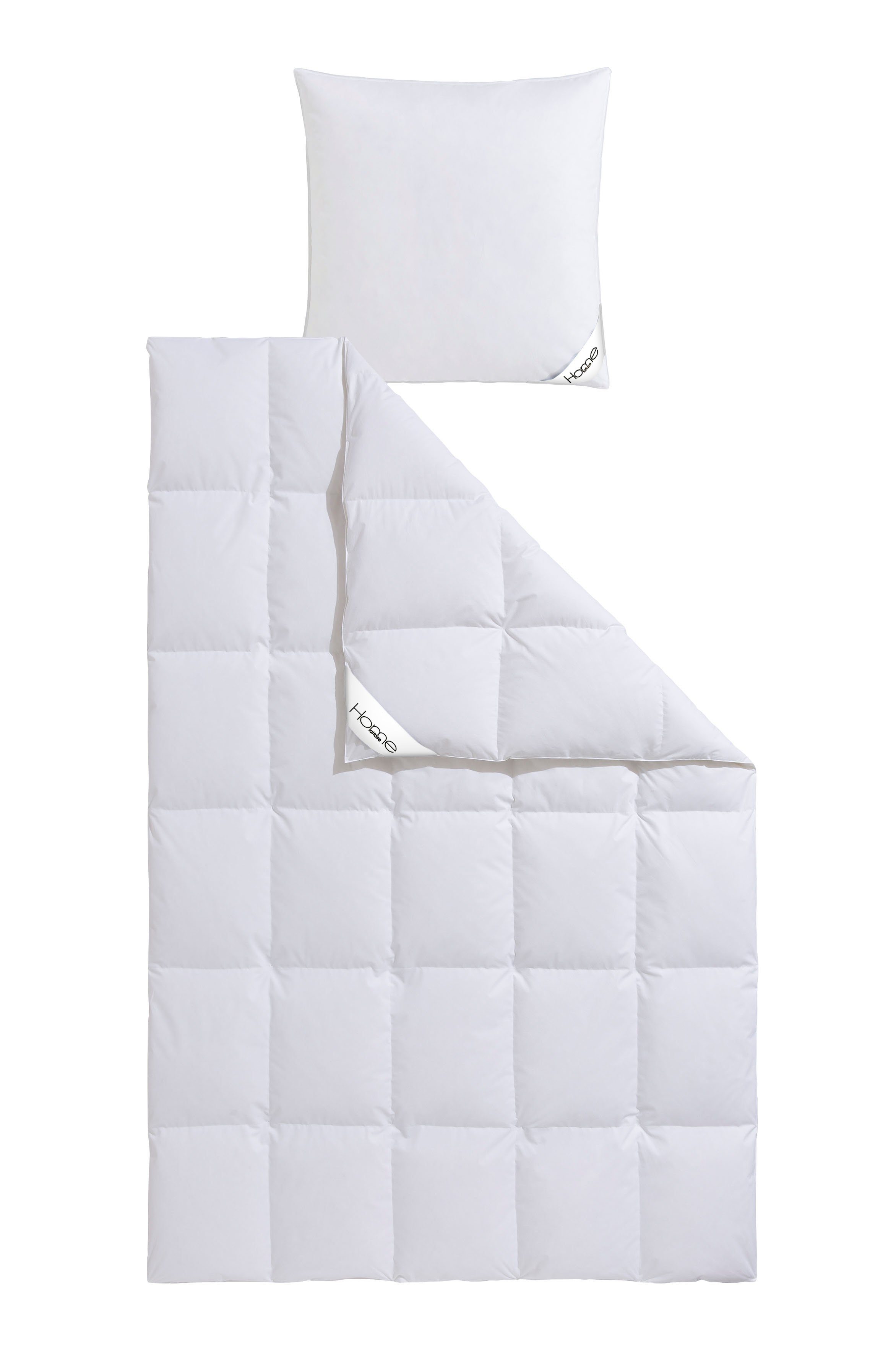 Home affaire Daunenbettdecke + Kopfkissen Köniz, Bettdecke 135x200&155x220 günstig online kaufen