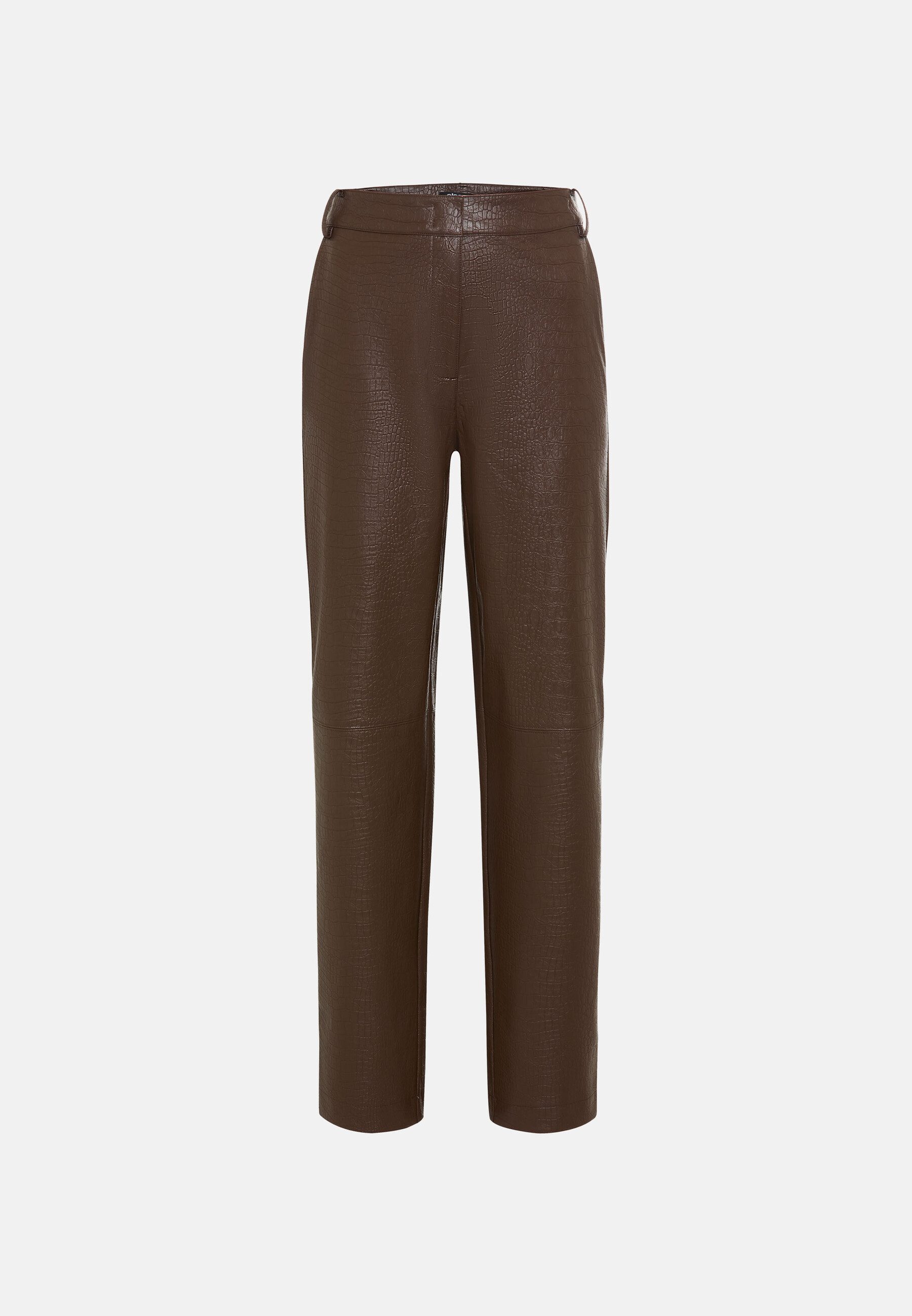 Olsen Lederimitathose in Kroko-Optik