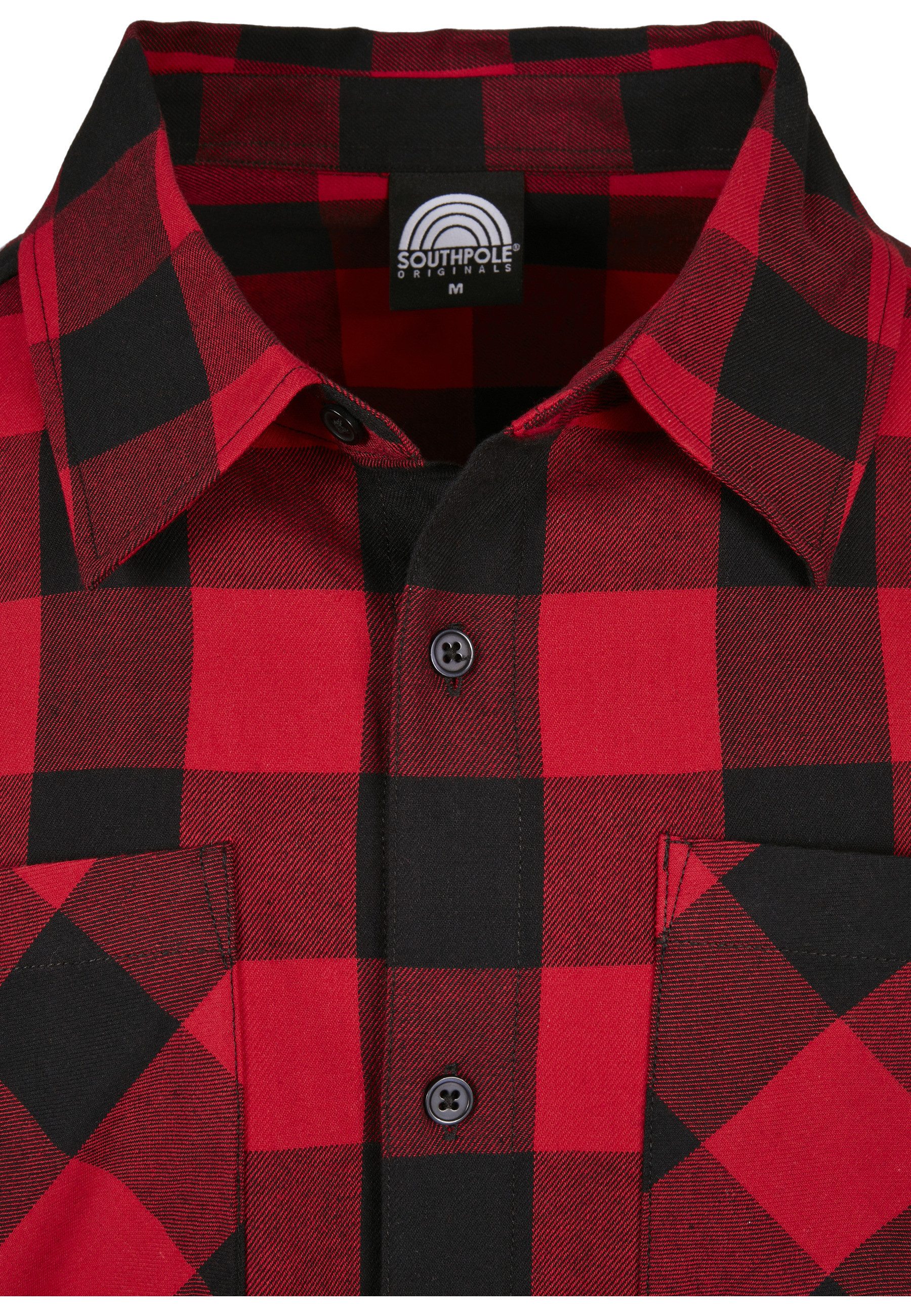 Southpole Langarm-Poloshirt Southpole Herren Southpole Check Flannel Shirt (1-tlg)