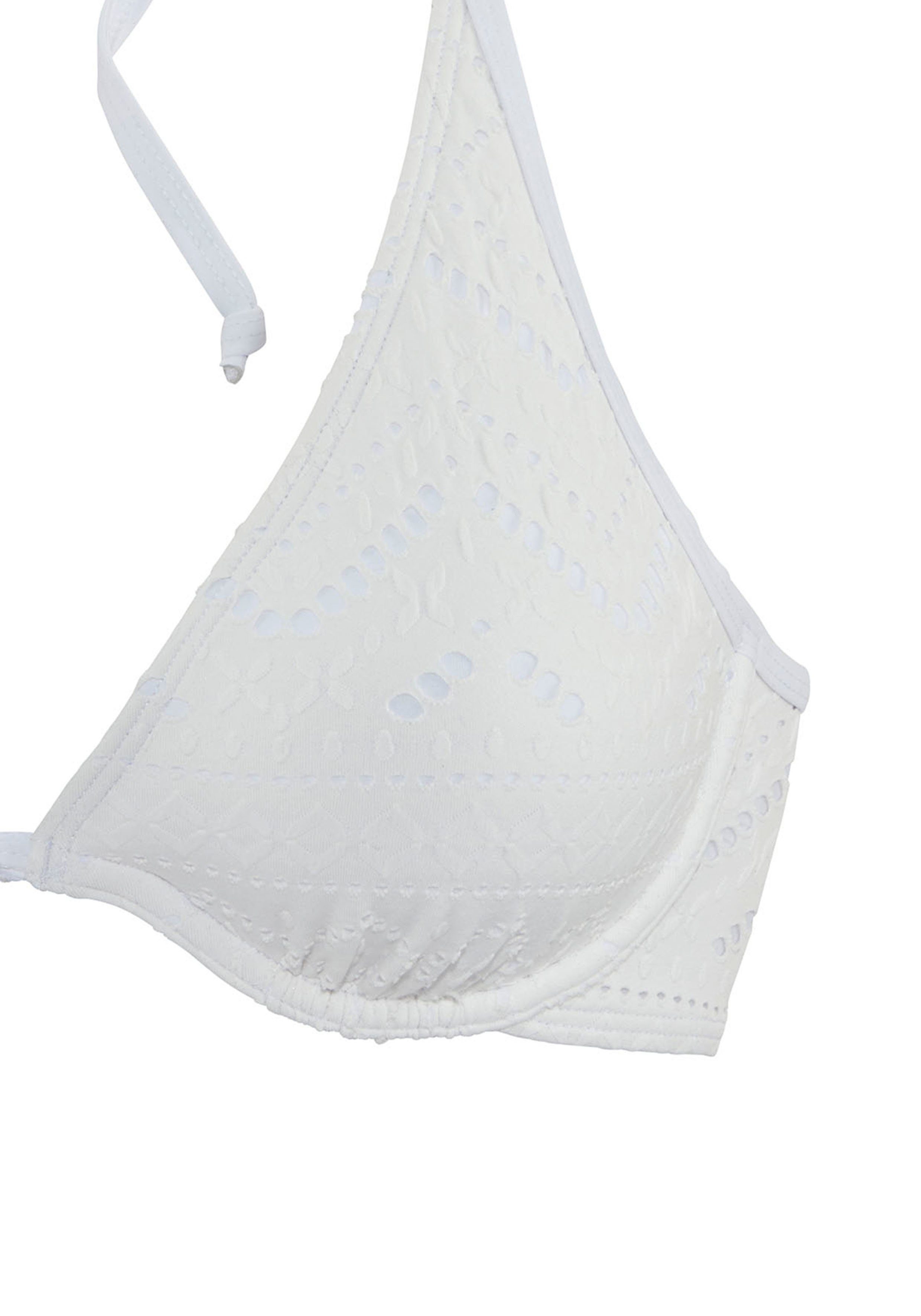 LASCANA Bügel-Bikini-Top Omara, mit Lochstickerei