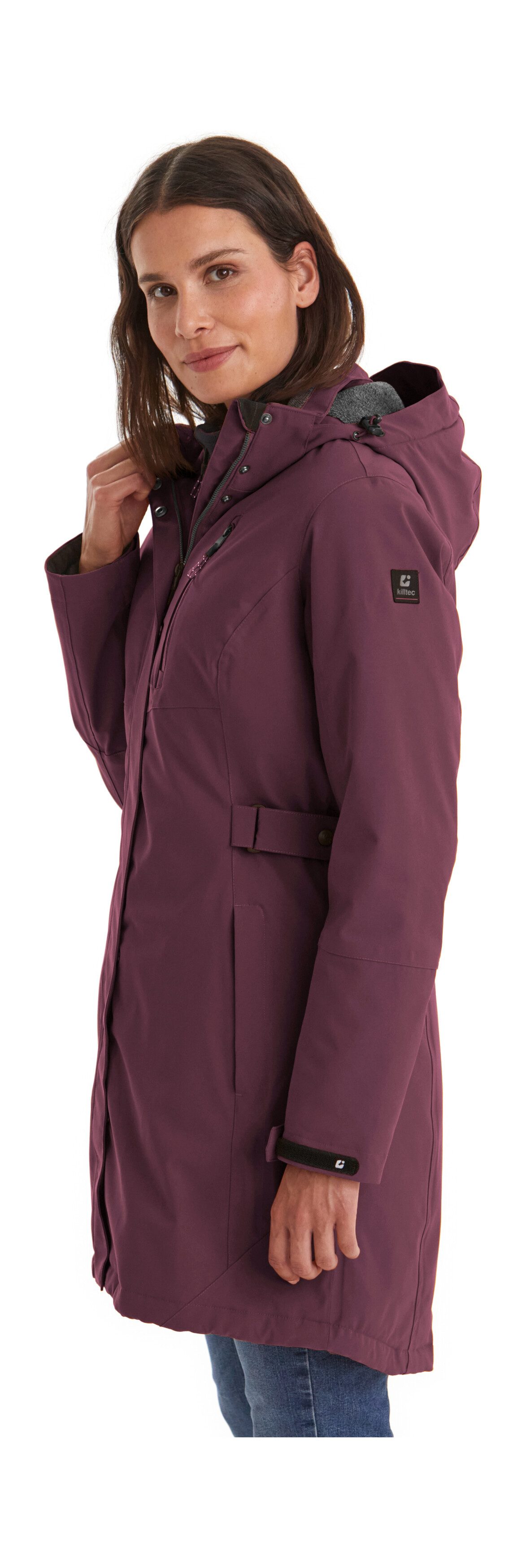 Killtec Parka KOW 165 WMN PRK Wasser- und winddichter Parka mit Teddyfleece und abnehmbarer Kapuze