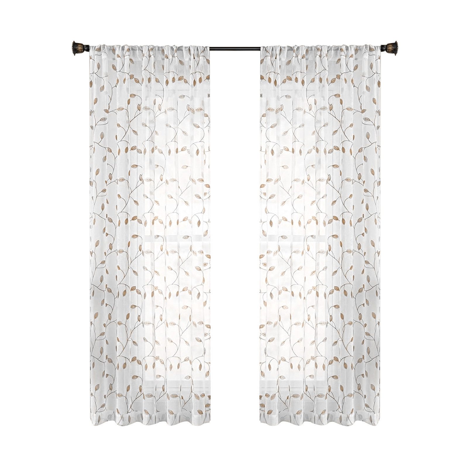 BTTO V&G Gardine Voile Gardine Blättern günstig online kaufen