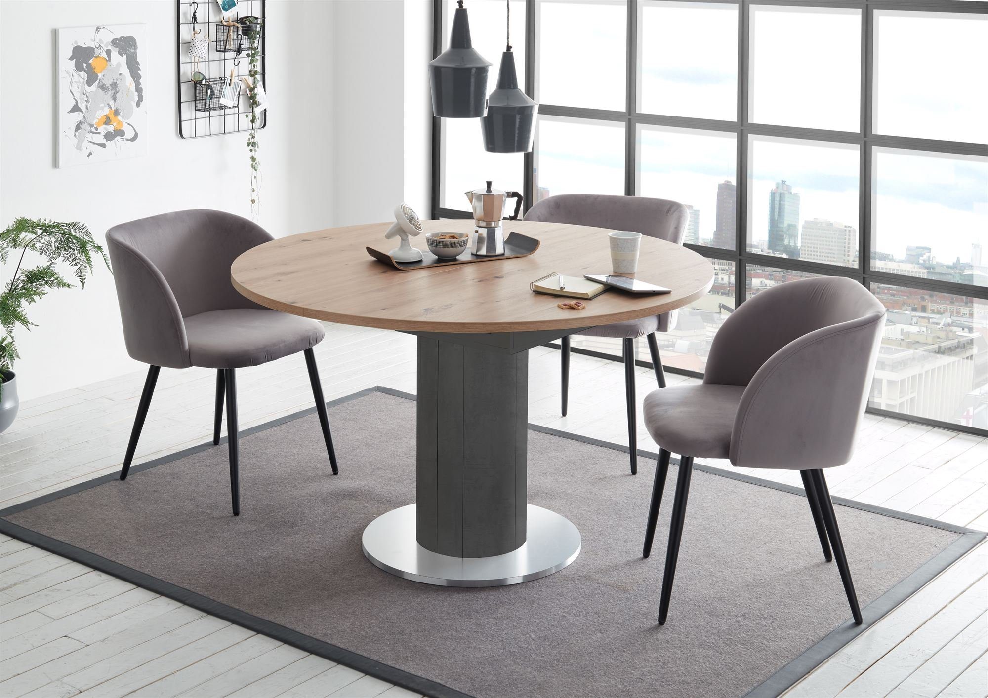 58 aufm Kessel Esstisch »Esstisch Rund ausziehbar Edda 5 110 x 110 x 78« (Einzeltisch) online