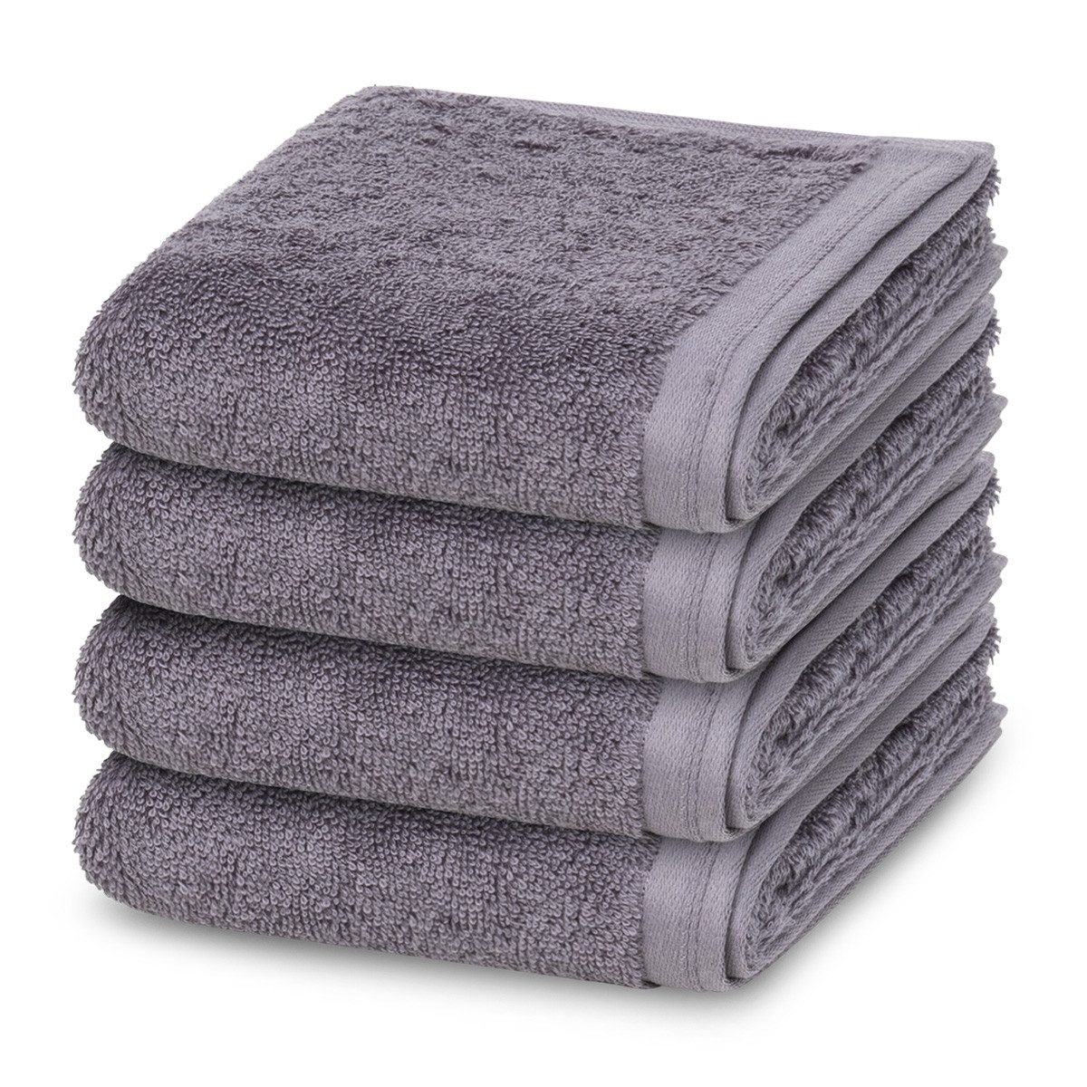 Vossen Handtuch Set Vegan Life, Frottee (Spar-Set, 4-St), 4 X Gästetuch im Set - Baumwolle - Saugstark