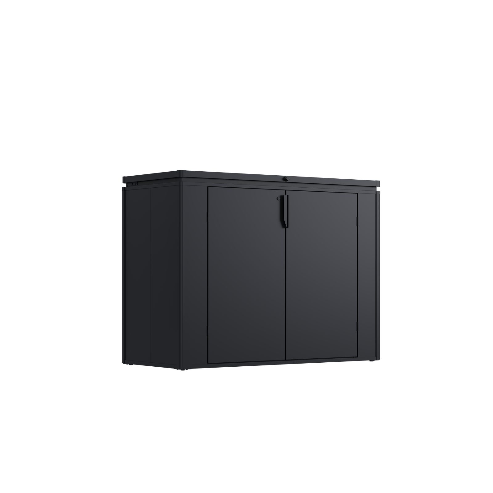 Weide Gartenbox Aufbewahrungsbox 1340 L Anthrazit aus verzinktem Stahl wetterfest