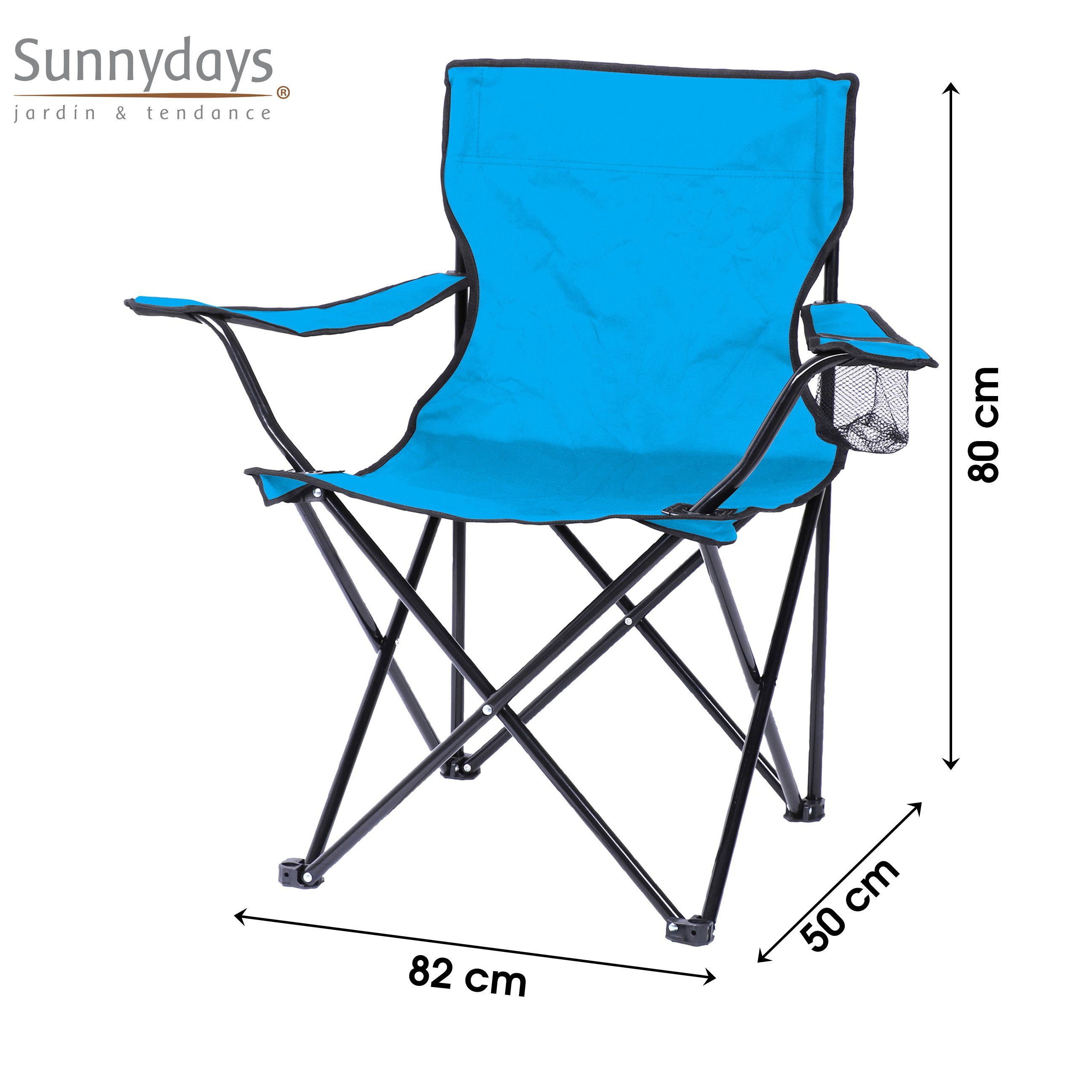 Sunnydays Campingstuhl Falt-Armlehnstuhl Camping-Stuhl mit Armlehne, günstig online kaufen