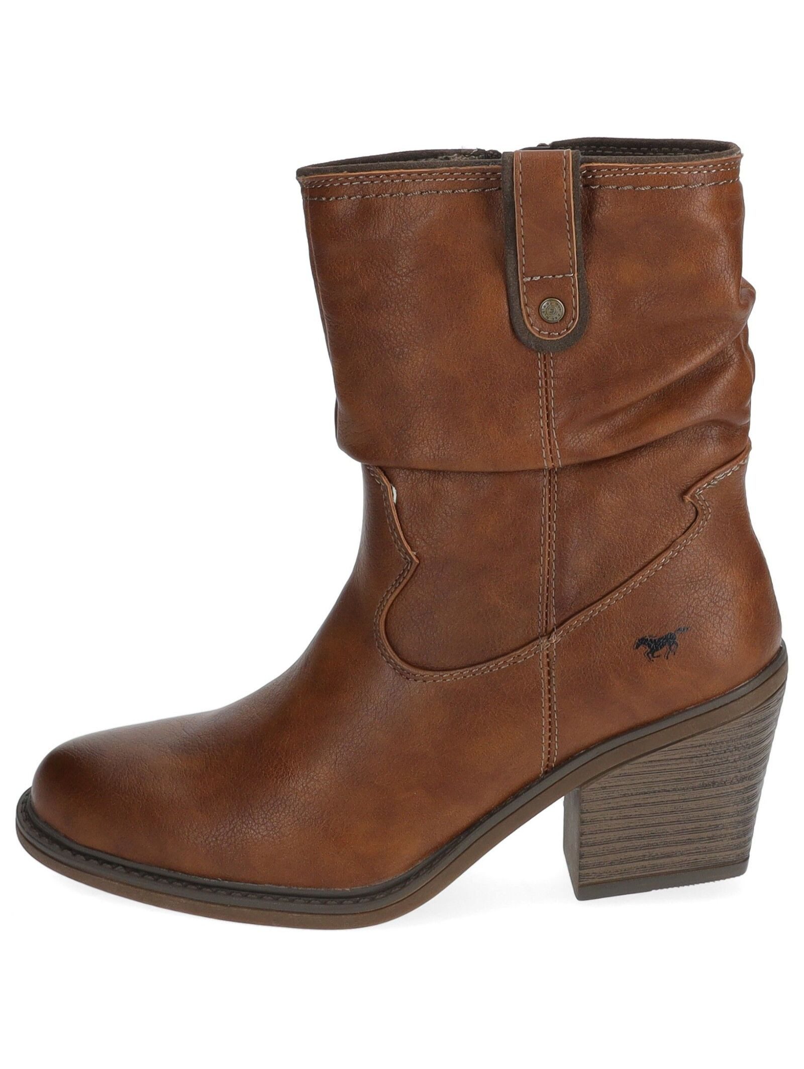 MUSTANG Stiefelette Lederimitat Cowboy Stiefelette günstig online kaufen