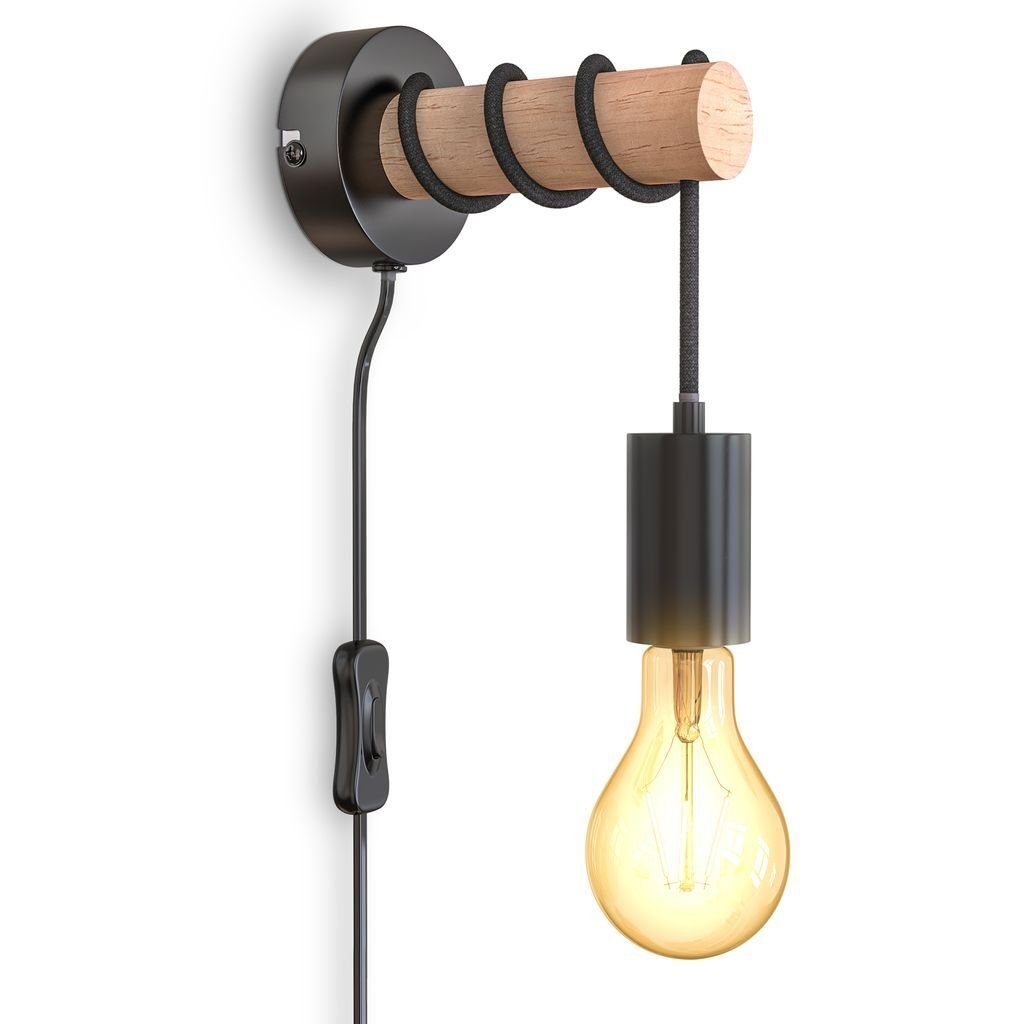 B.K.Licht Wandleuchte Wandlampe Vintage E27 Stahl günstig online kaufen