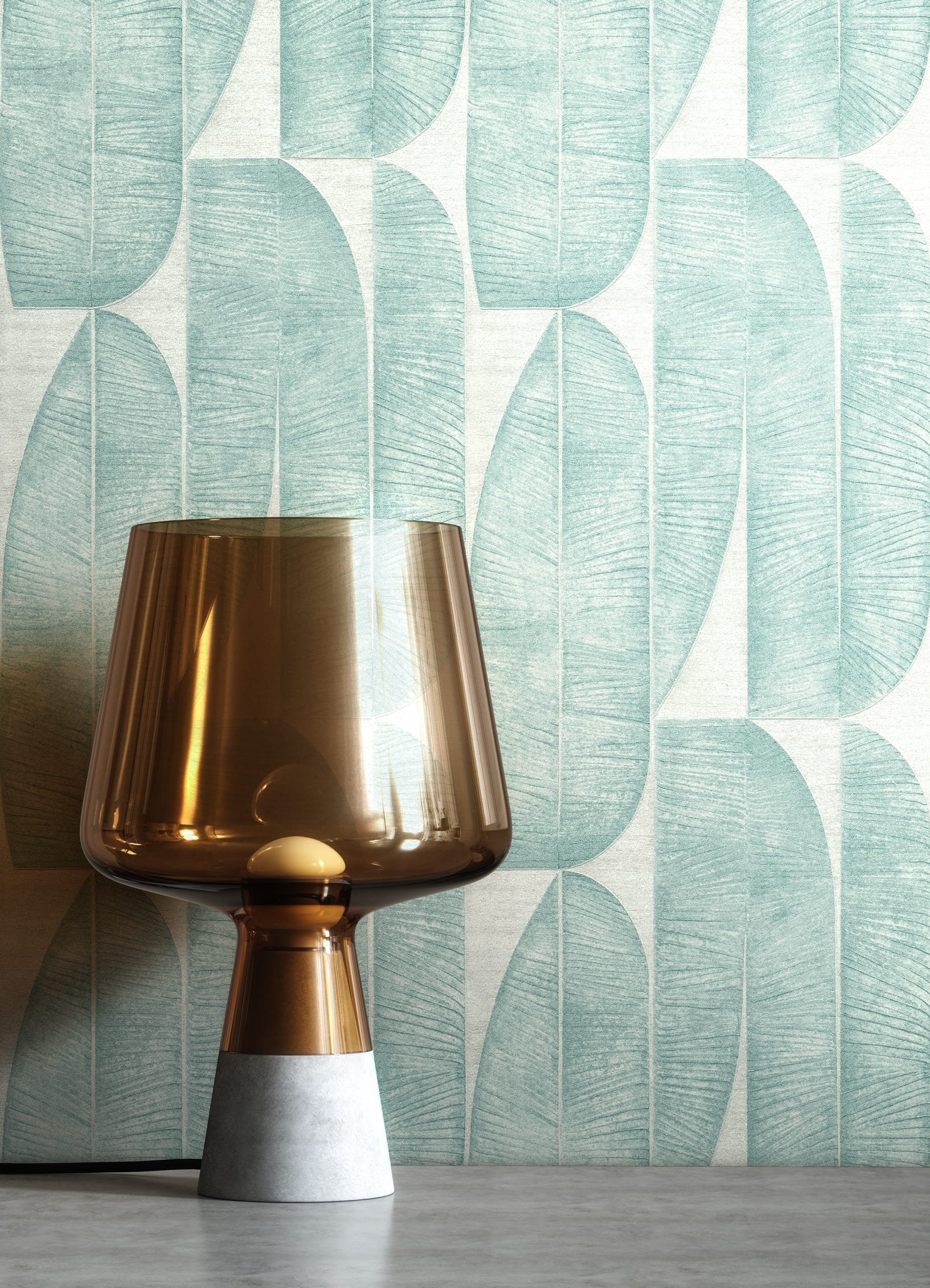 Newroom Vliestapete Madina Turquoise Tapete Mustertapete Bananenblätter,Blätter,Grafik, Türkis Tapete Modern Bananenblätter - Mustertapete Dschungeltapete Hellgrau Tropisch Floral Blätter Grafik für Schlafzimmer Wohnzimmer Küche, Dschungeltapete