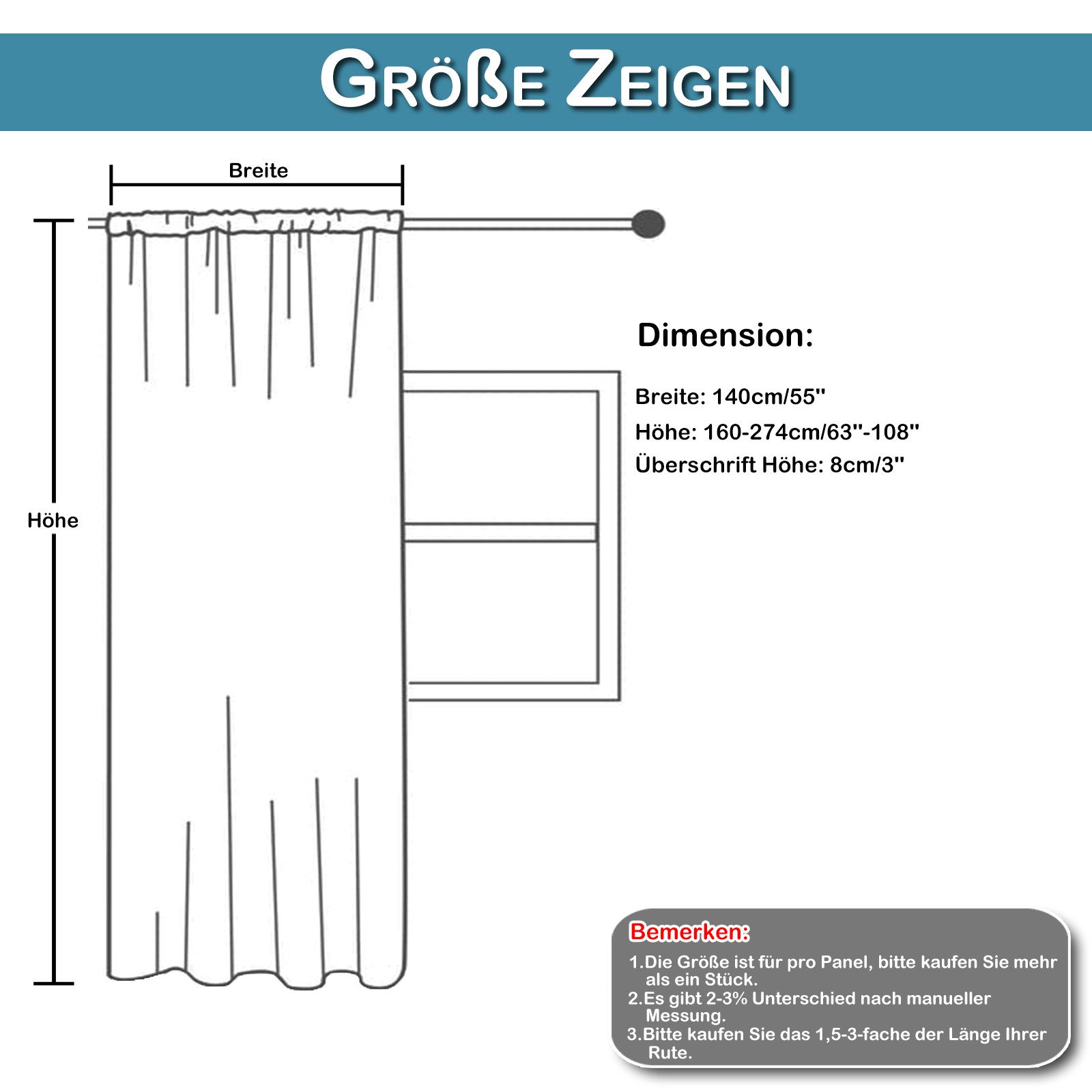 Rosnek Gardine Boho, Pompom, für Wohnzimmer Schlafzimmer Fenster Deko (2 St günstig online kaufen