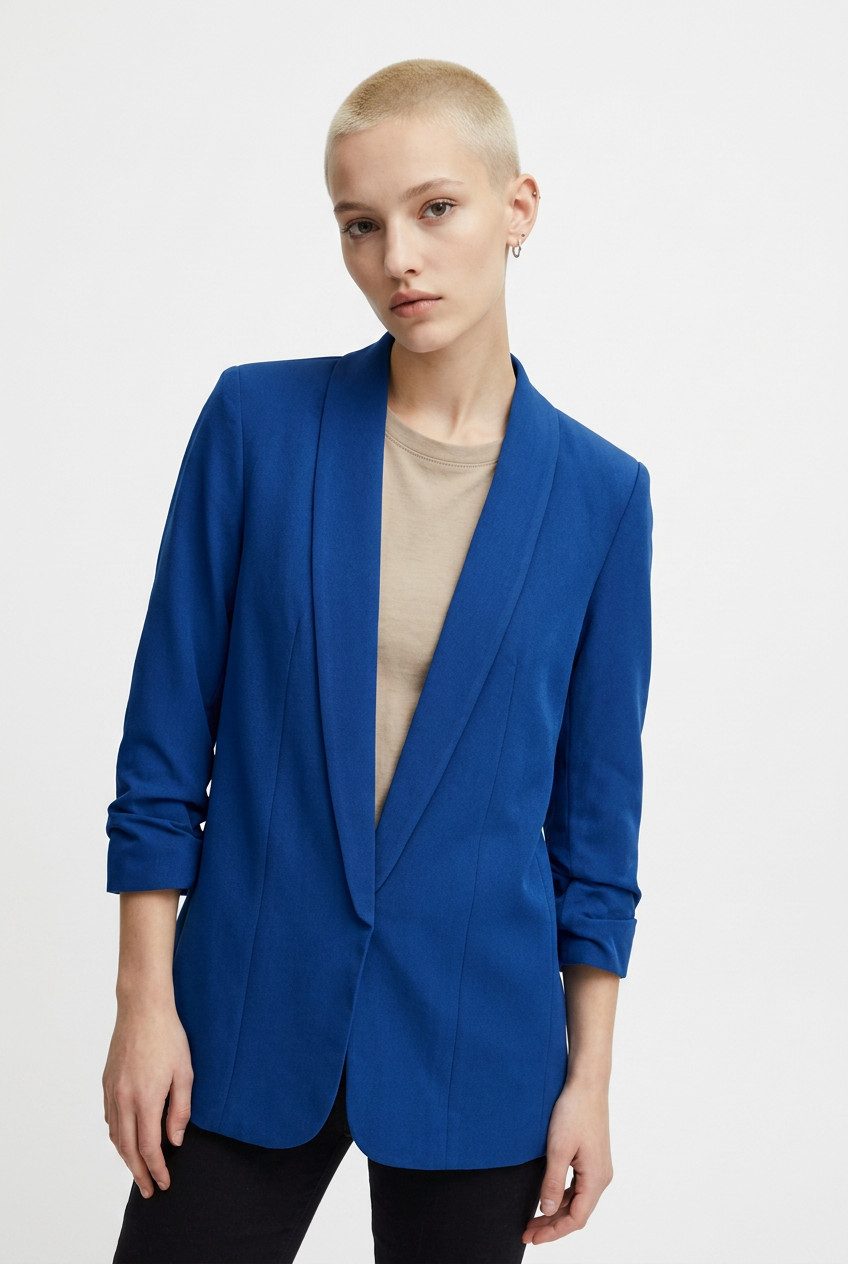 pieces Blusenblazer PCBOSELLA 3/4 BLAZER NOOS Materialmix, regular fit
