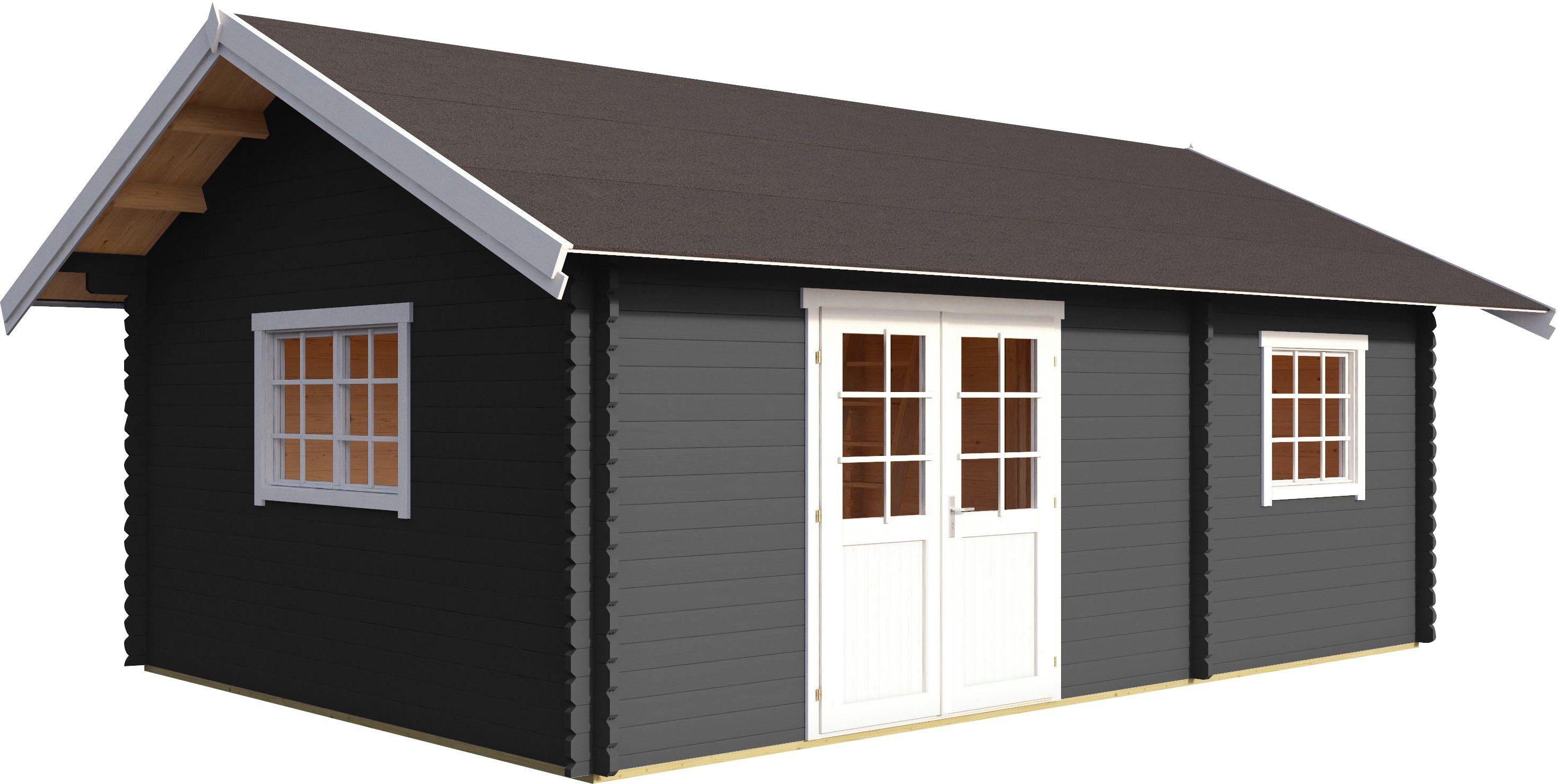 LASITA MAJA Gartenhaus CAROLINE, BxT: 675x490 cm, (Set, inkl. Fußbodenbretter zum Verlegen)
