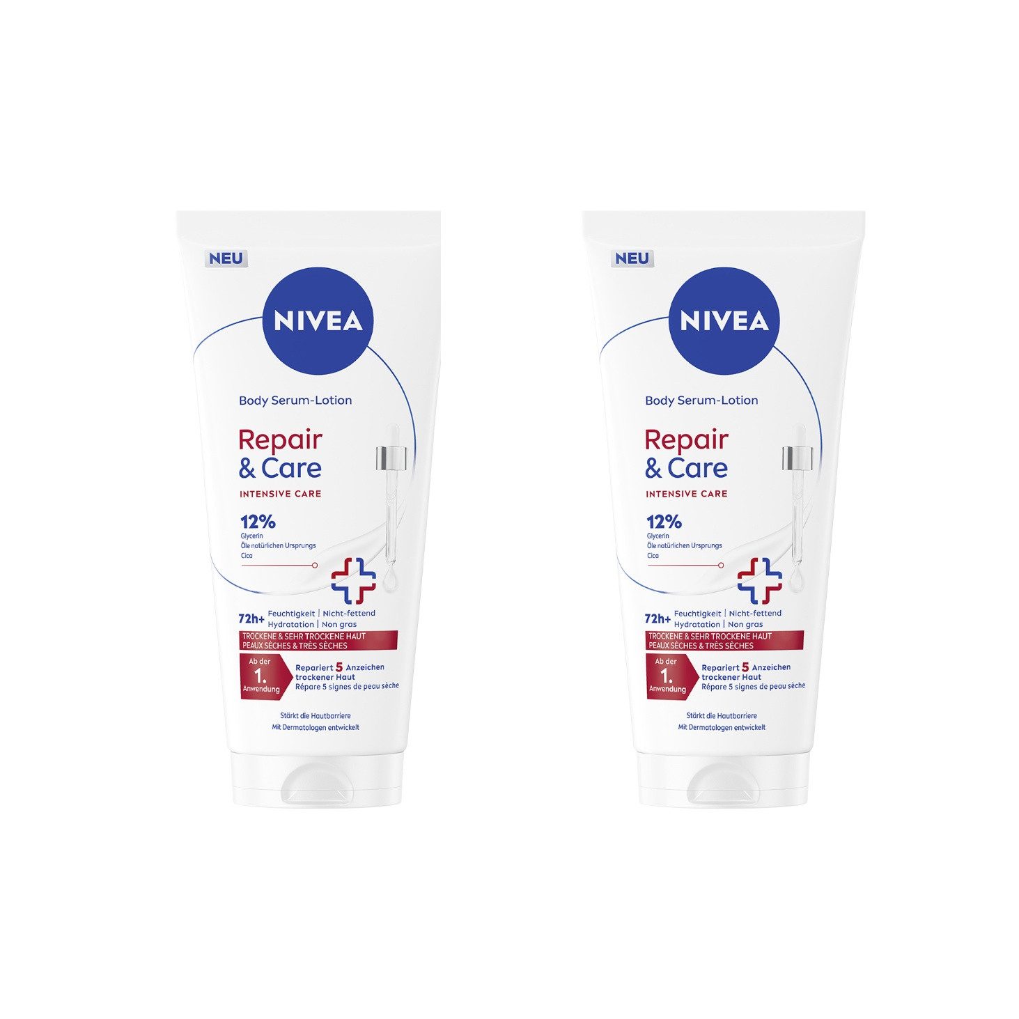 Nivea Bodylotion Repair & Care Serum-Lotion 2 x 200ml, 2-tlg.