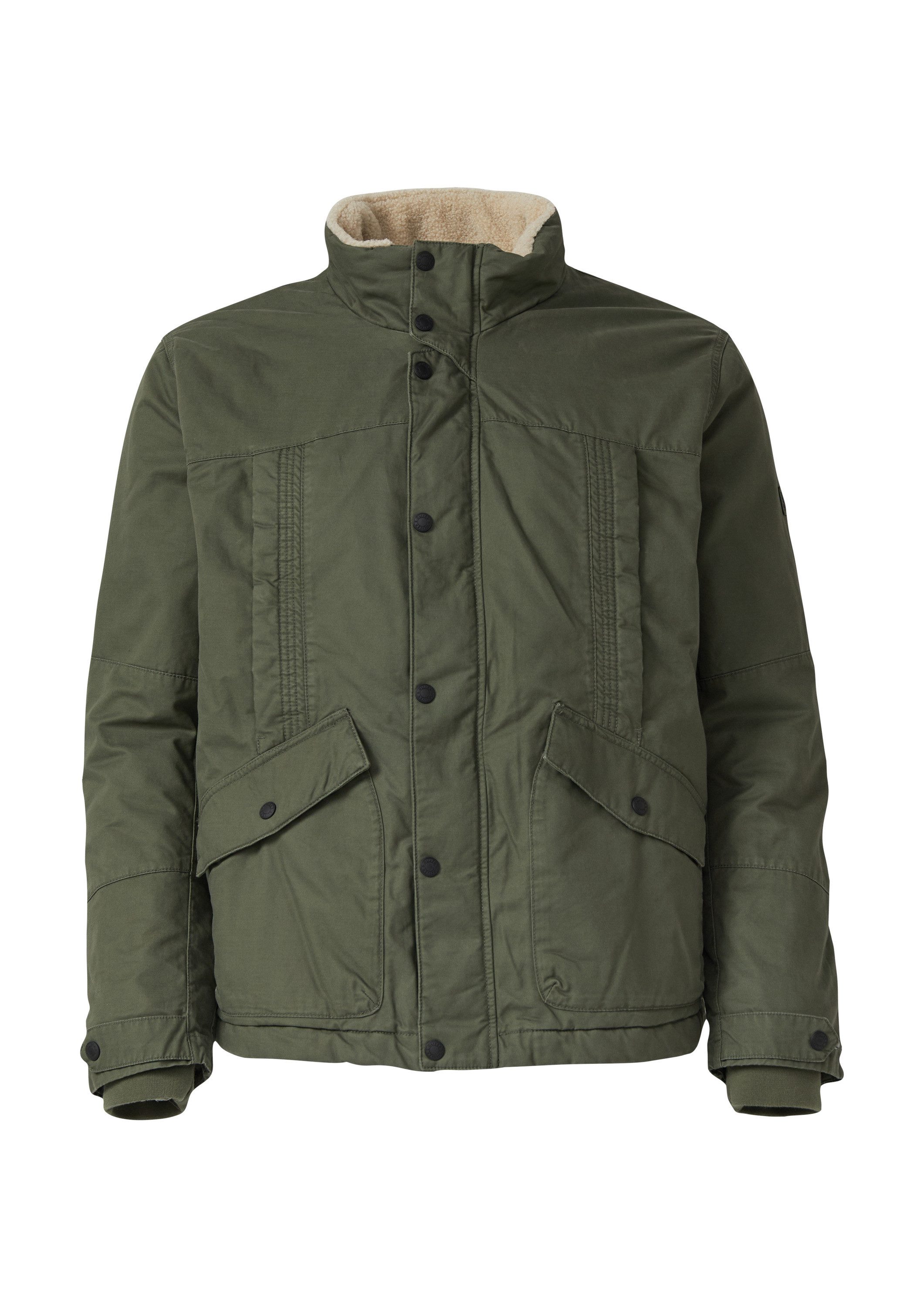 s.Oliver Funktionsjacke Outdoor-Jacke Wattierte Utility-Jacke mit Stehkragen