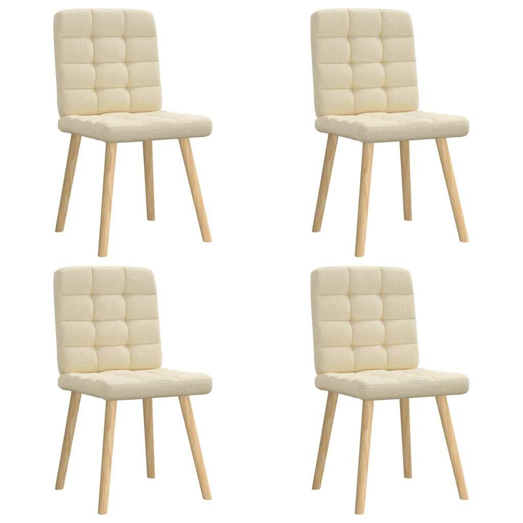 vidaXL Esszimmerstuhl Esszimmerstühle 4 Stk. Creme günstig online kaufen