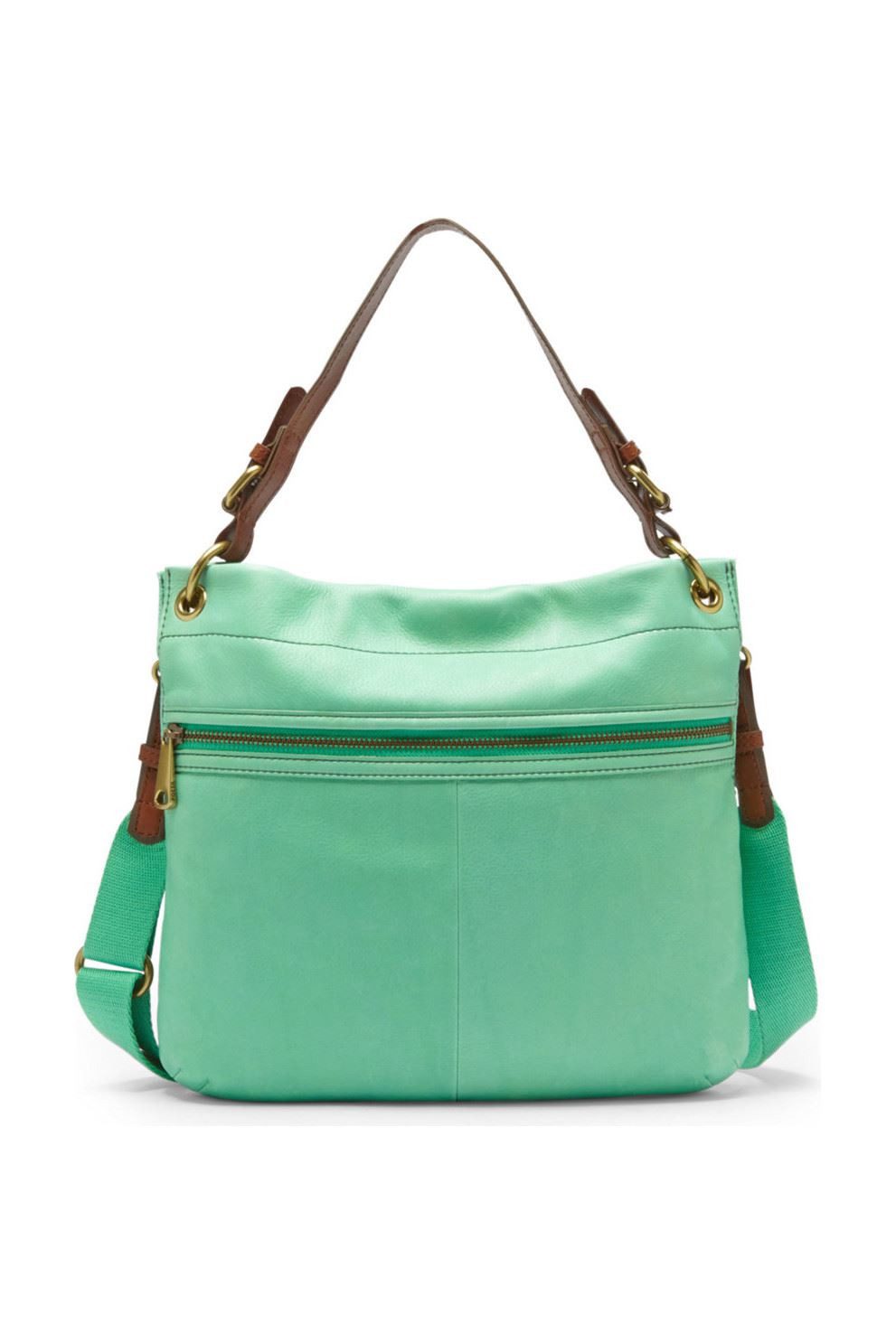 Fossil Handtasche Leder Stoff Grün Explorer Hobo Mint - ZB5503784