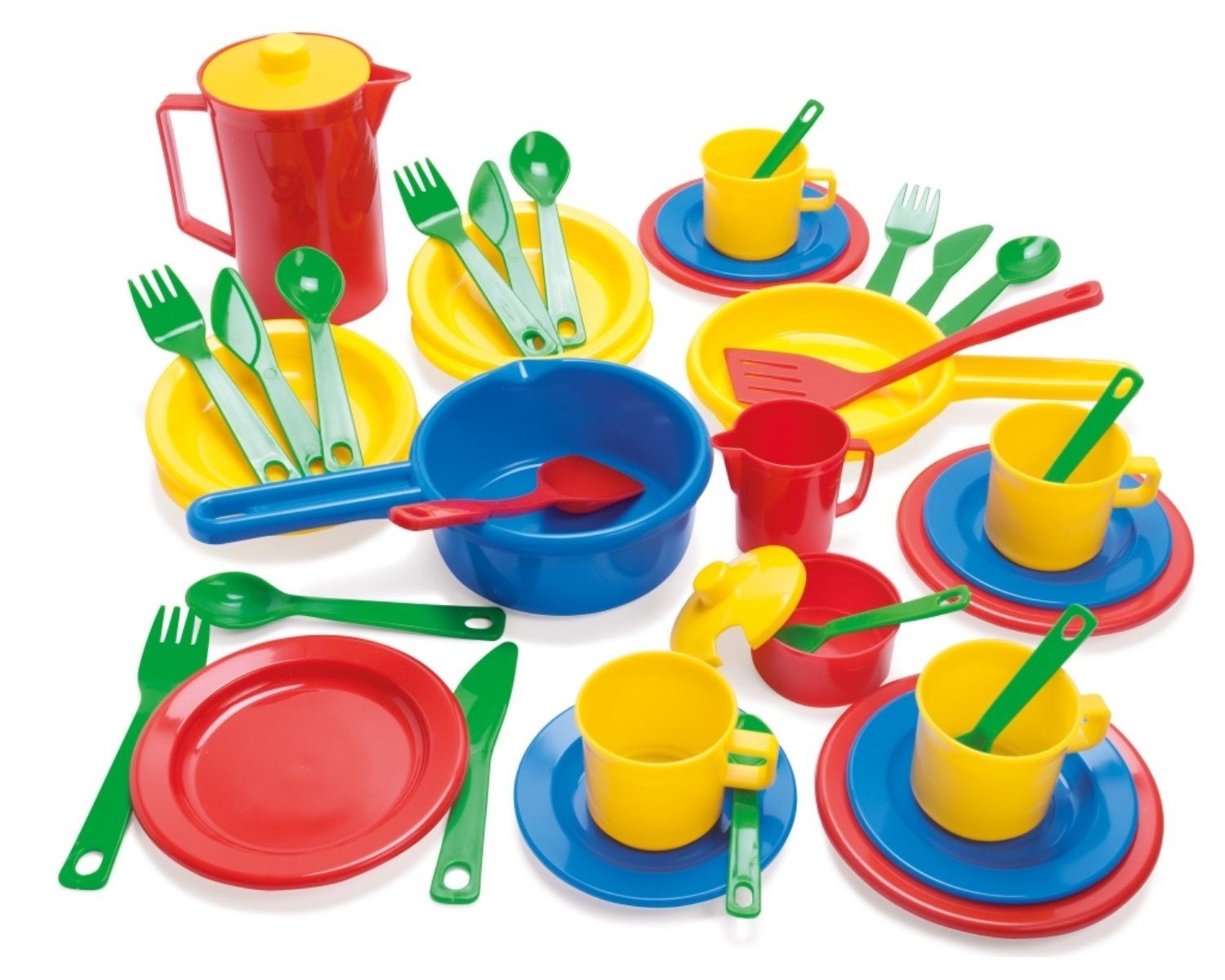 4 Kinder-Küche Spielzeug, Besteck Küchenspielset 4223 dantoy für Kreativset Personen