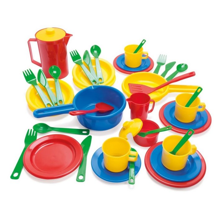 dantoy Kreativset 4223 Küchenspielset Kinder-Küche Besteck Spielzeug für 4 Personen
