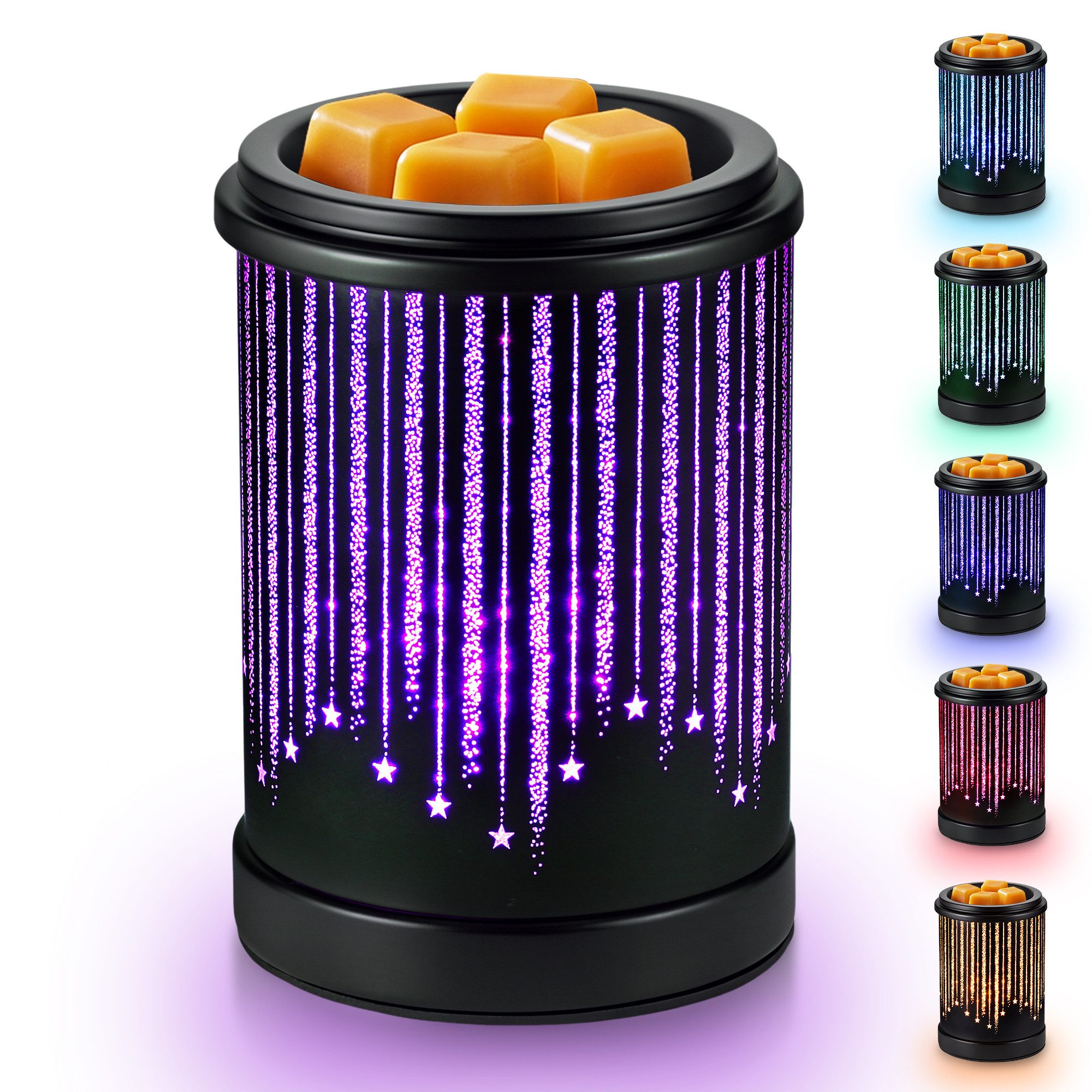 BlingBin Duftlampe Elektrische Duftlampe, Meteor-Muster Duftlampe Elektrisch (1er Set, 1 St., Produktabmessungen: 15 x 10,3 x 10,3 cm), Elektrische Aromalampe mit RGB-Farbwechsel für Halloween Dekorationen