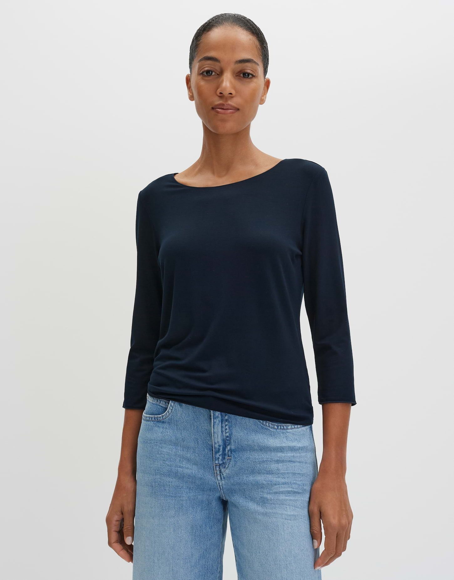 3/4-Arm-Shirt KIROSA Slim aus ECOVERO™ Viskosemix