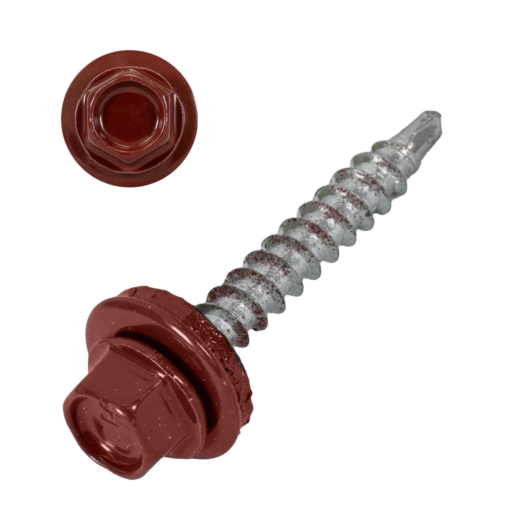 adunox Schrauben- und Dübel-Set Trapezblechschrauben Sechskantkopf, (100 St), Selbstbohrende Fassadenbauschraube mit ETA – SW 8 – EPDM-Dichtung