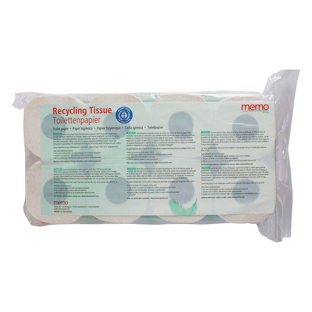memo Recycling Tissue - Toilettenpapier 2lagig 250Blatt Hygienemittel